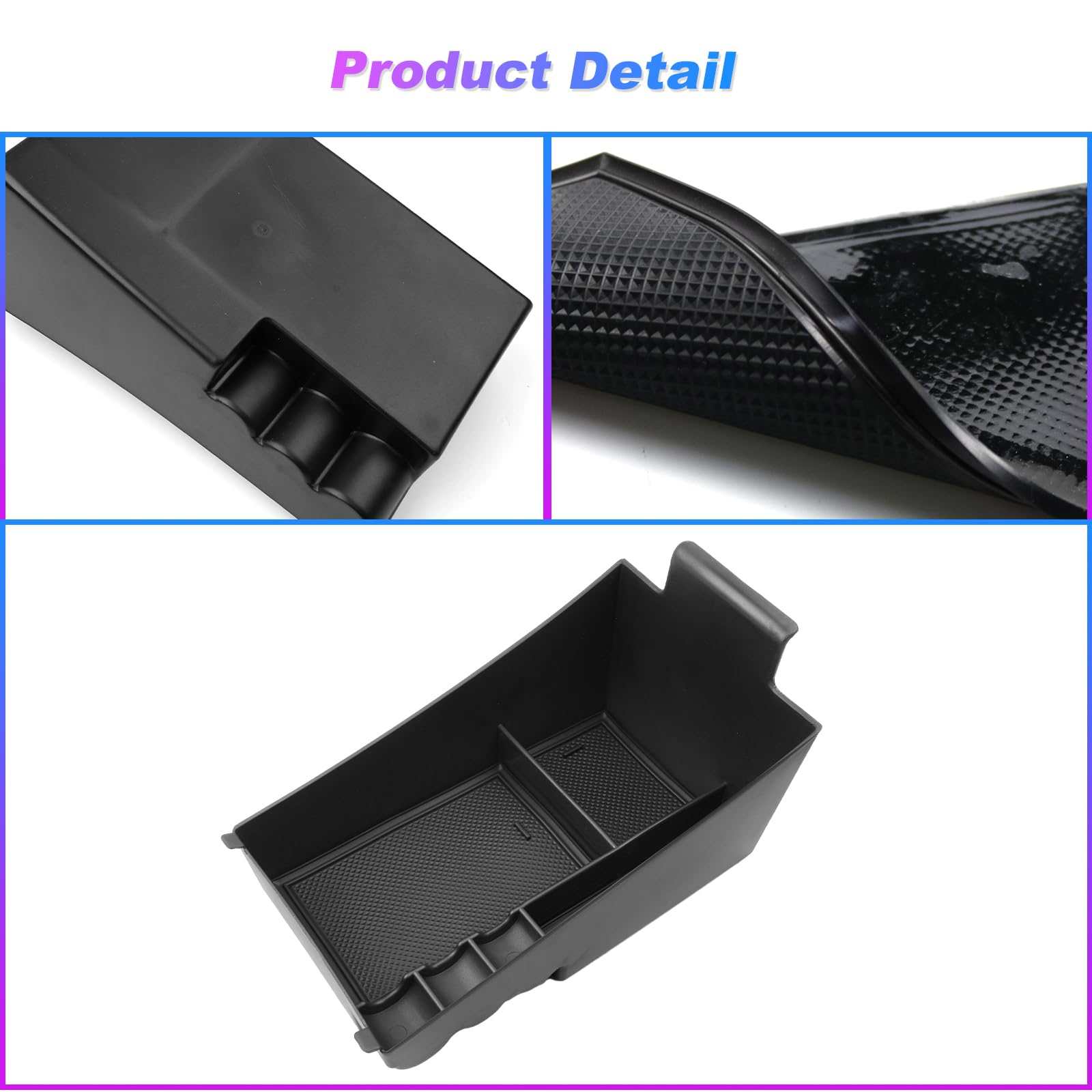 2023-2025 Honda HR-V Center Console Organizer Tray - Black Armrest Storage Box Accessory for HRV HR-V | Perfect for Car Organization & Road Trips
