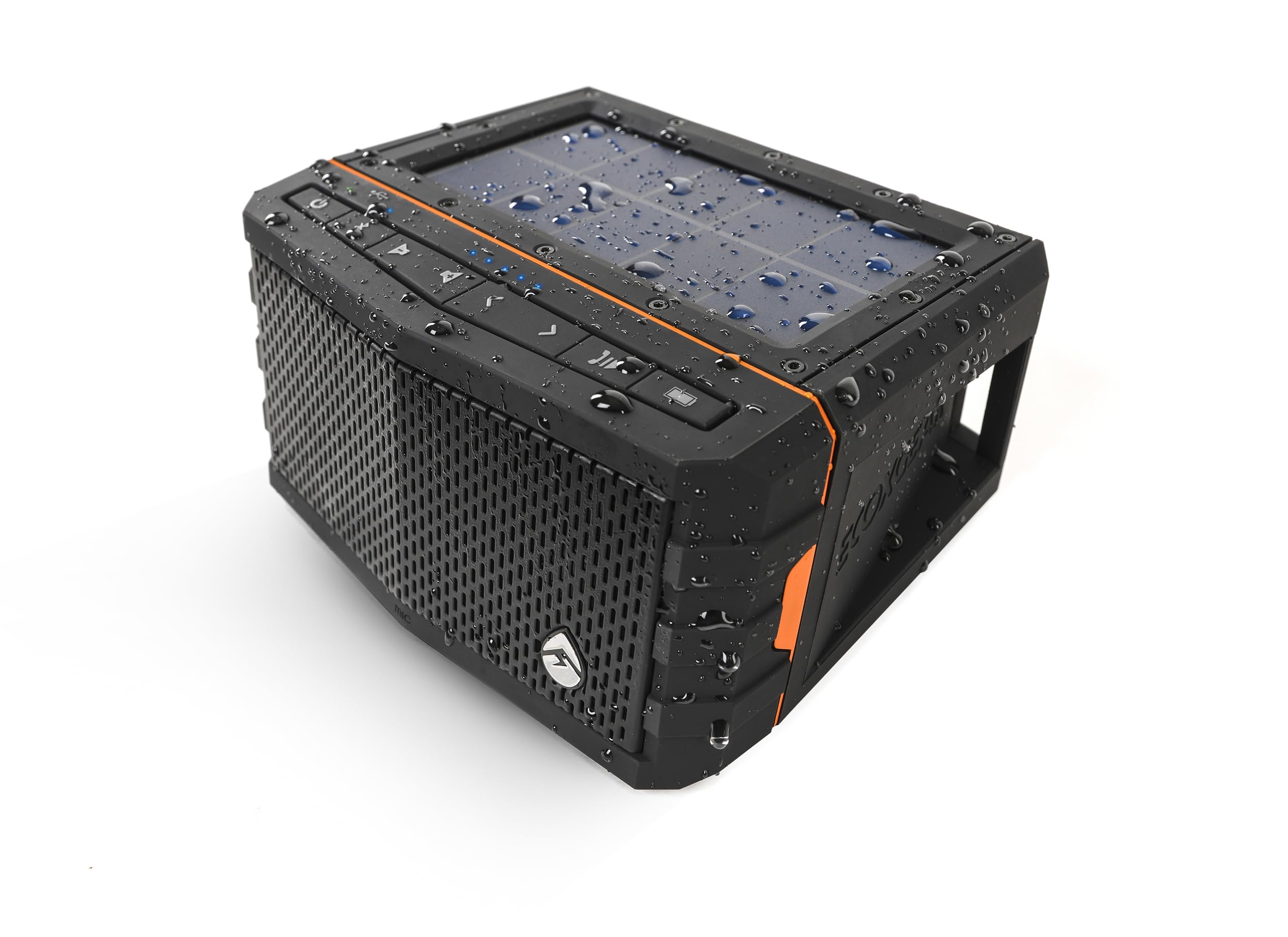 ECOXGEAR Sol Jam Solar-Powered Waterproof Bluetooth Speaker - Portable Wireless Outdoor Speaker for Beach, Pool, Camping & Hiking (Black)