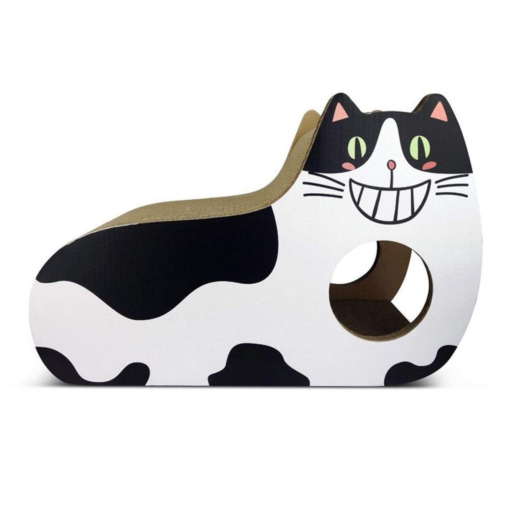 Eco-Friendly Cat Scratching Pad - Durable Corrugated Cardboard for Clawing, Protects Furniture, Doubles as Cozy Cat Bed - White | Perfect for Indoor Cats, Home & Office Use