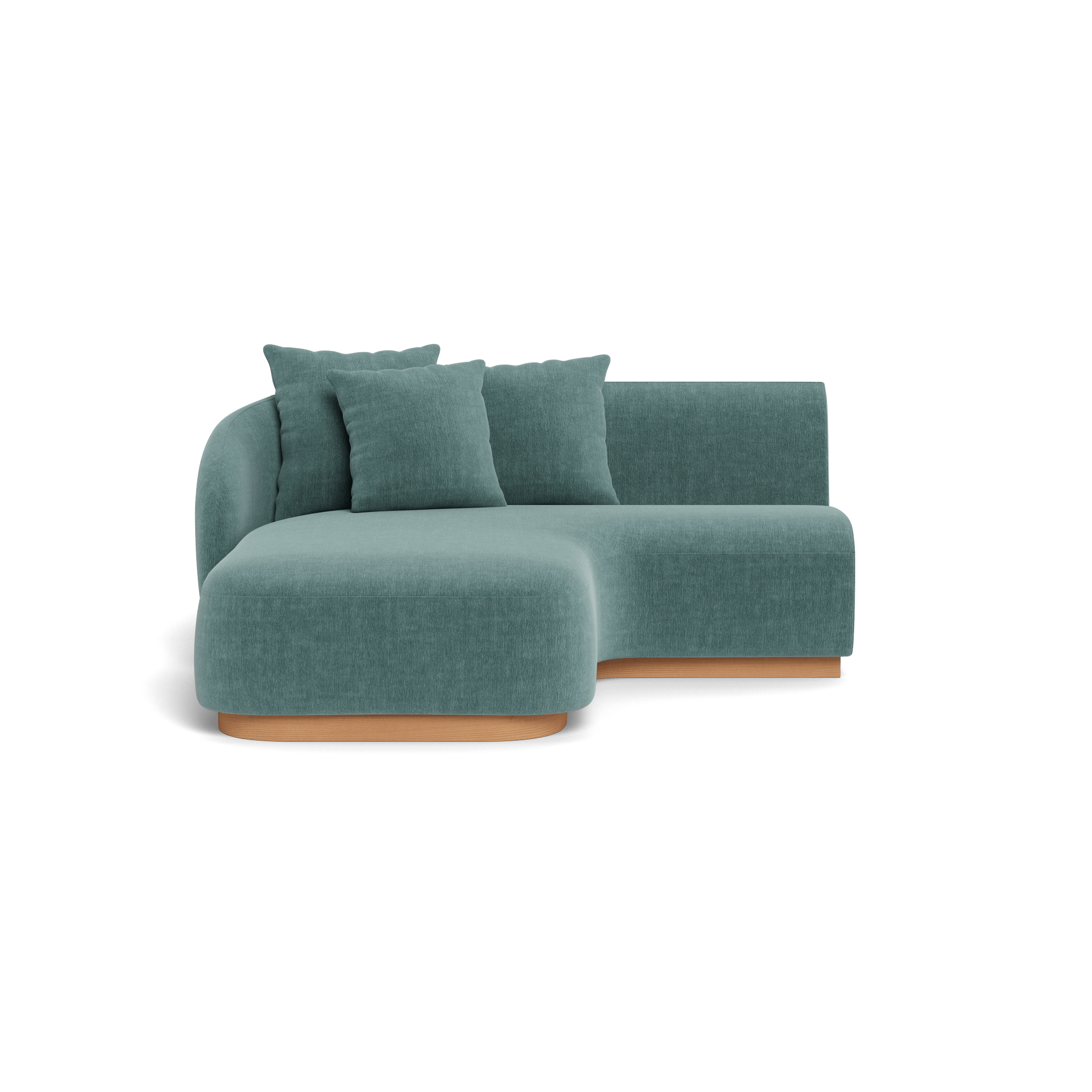 Como Curved Chaise Left - Modern Outdoor Lounge Chair with Water-Resistant Cushions, Perfect for Patio, Poolside, and Backyard Relaxation