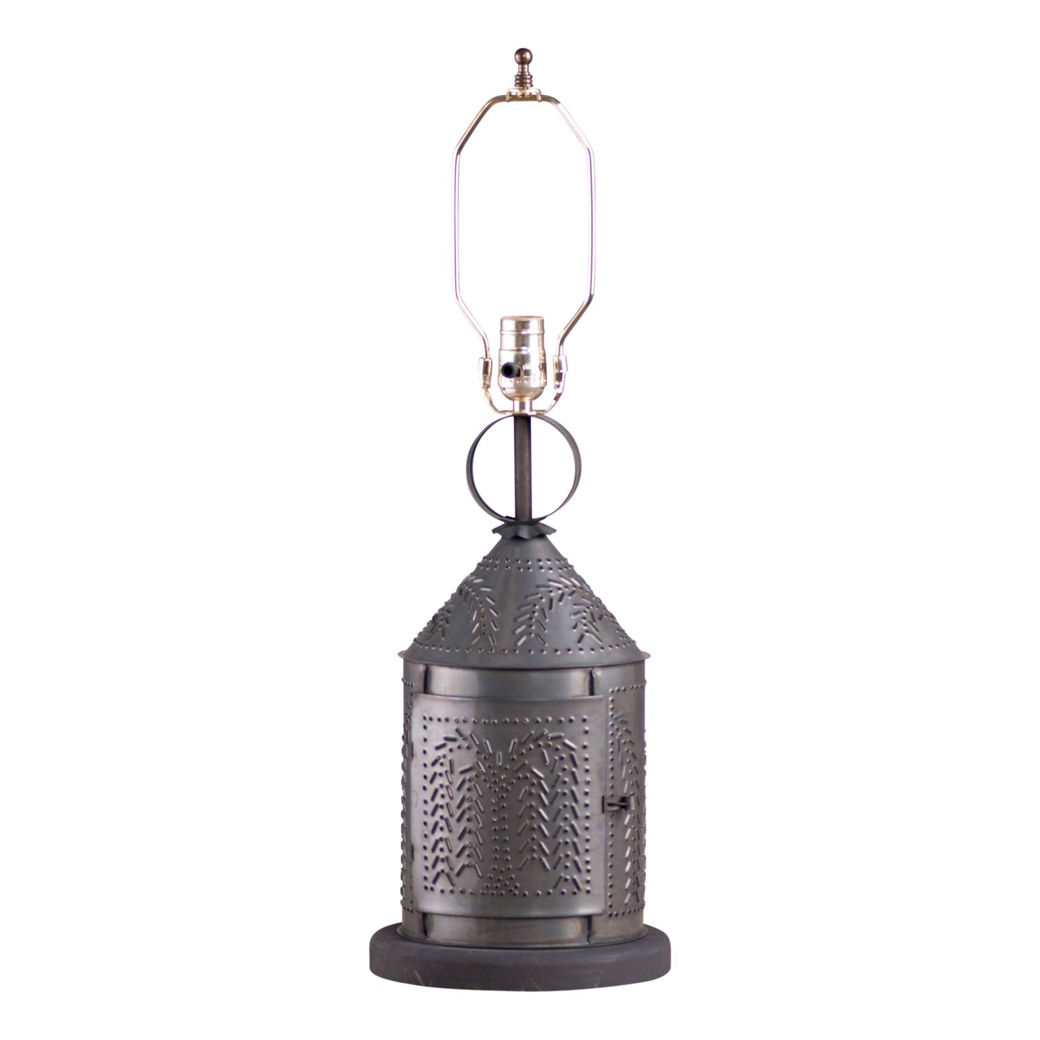 Vintage Black Kettle Fireside Lamp Base with Willow Design - Perfect for Rustic Home Decor, Farmhouse Living Room, and Cozy Fireplace Ambiance