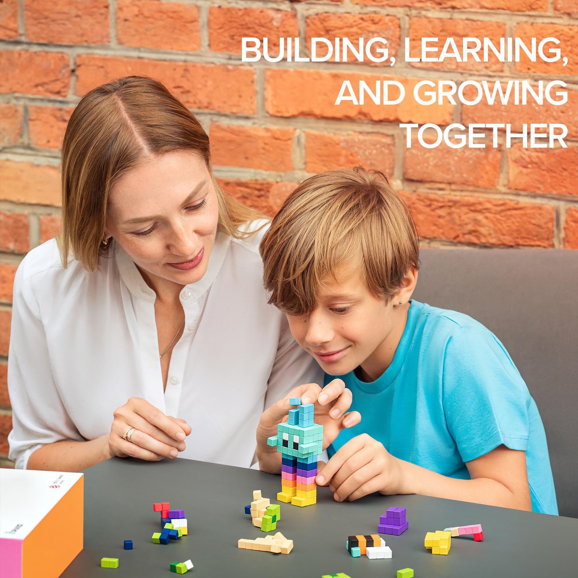 PIXIO Magnetic Building Cubes Set - 195pcs Black & White Animal Pixel Art Blocks for Kids, STEM Learning Toys, Creative Arts & Crafts, Educational Building Blocks for Boys & Girls - Perfect for Classroom, Home Play & Gift Ideas