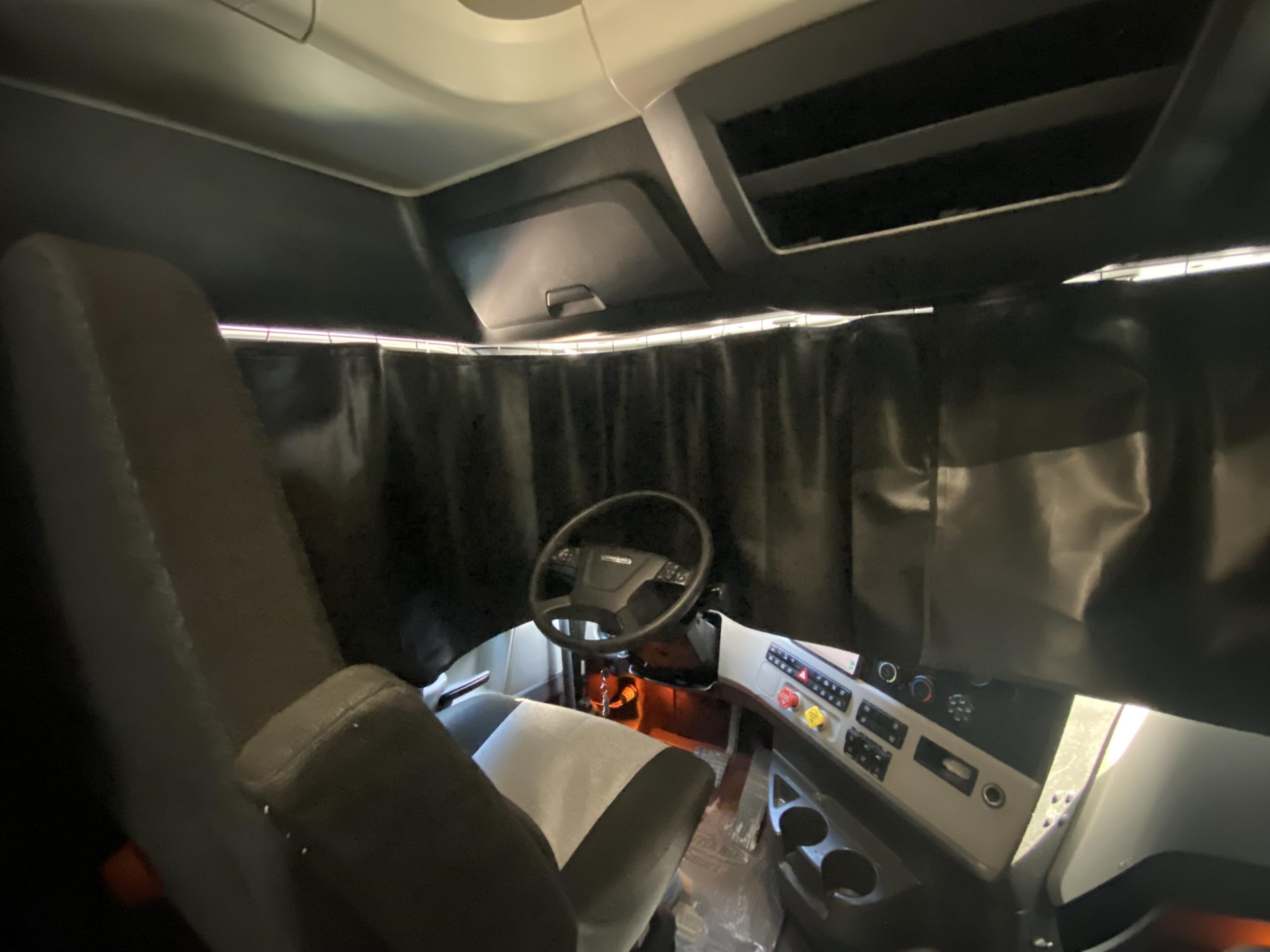 Freightliner Cascadia 2008-2025 Windshield Sun Shade Curtains - Left & Right Side Sun Protection for Truck Drivers | Blocks UV Rays & Reduces Heat in Cab