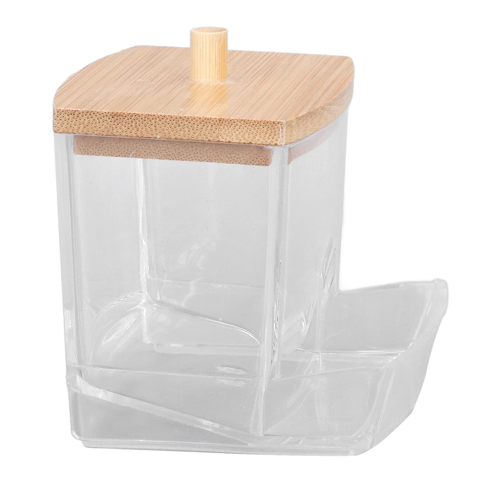 EXCLUZO Cotton Swab Storage Case - Clear Transparent Makeup Organizer Box with Durable Cover for Jewelry & Beauty Tools | Perfect for Travel, Bathroom Counter & Vanity Organization