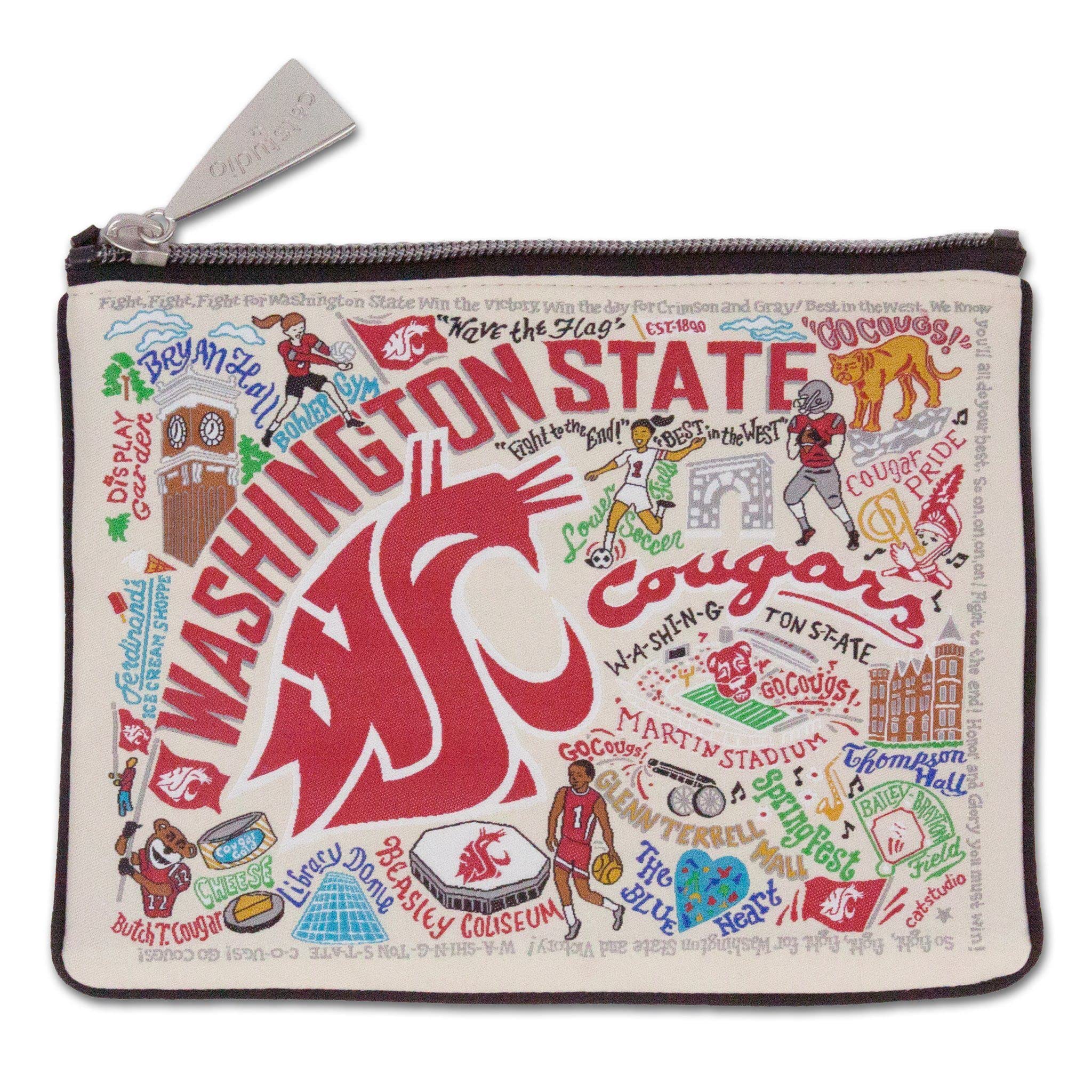Washington State University Zipper Pouch - Travel Toiletry & Makeup Bag for Alumni Gifts & Dog Treats
