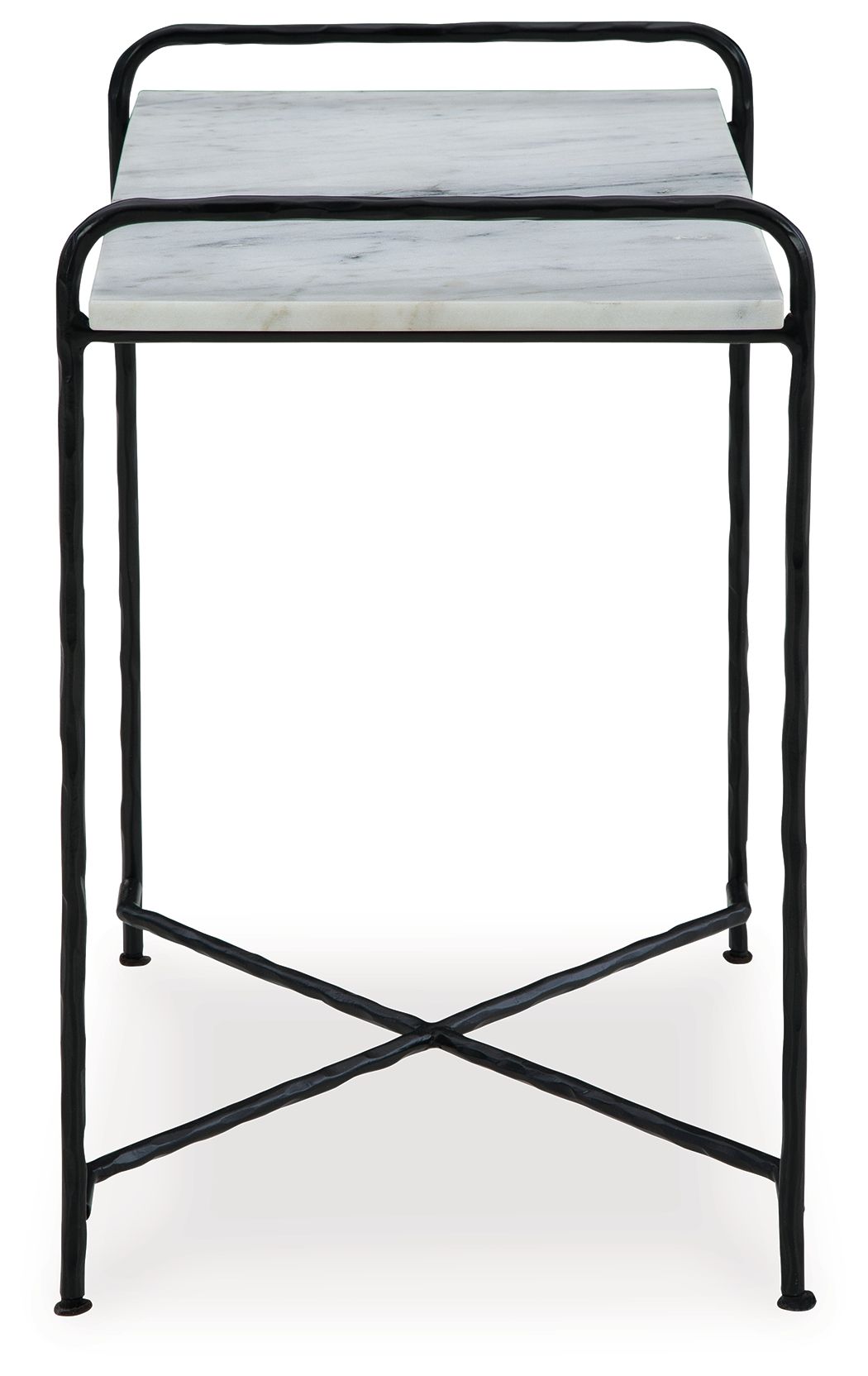 Ashber White & Black Accent Table - Modern Side Table for Living Room, Bedroom, or Office - Stylish End Table with Durable Finish