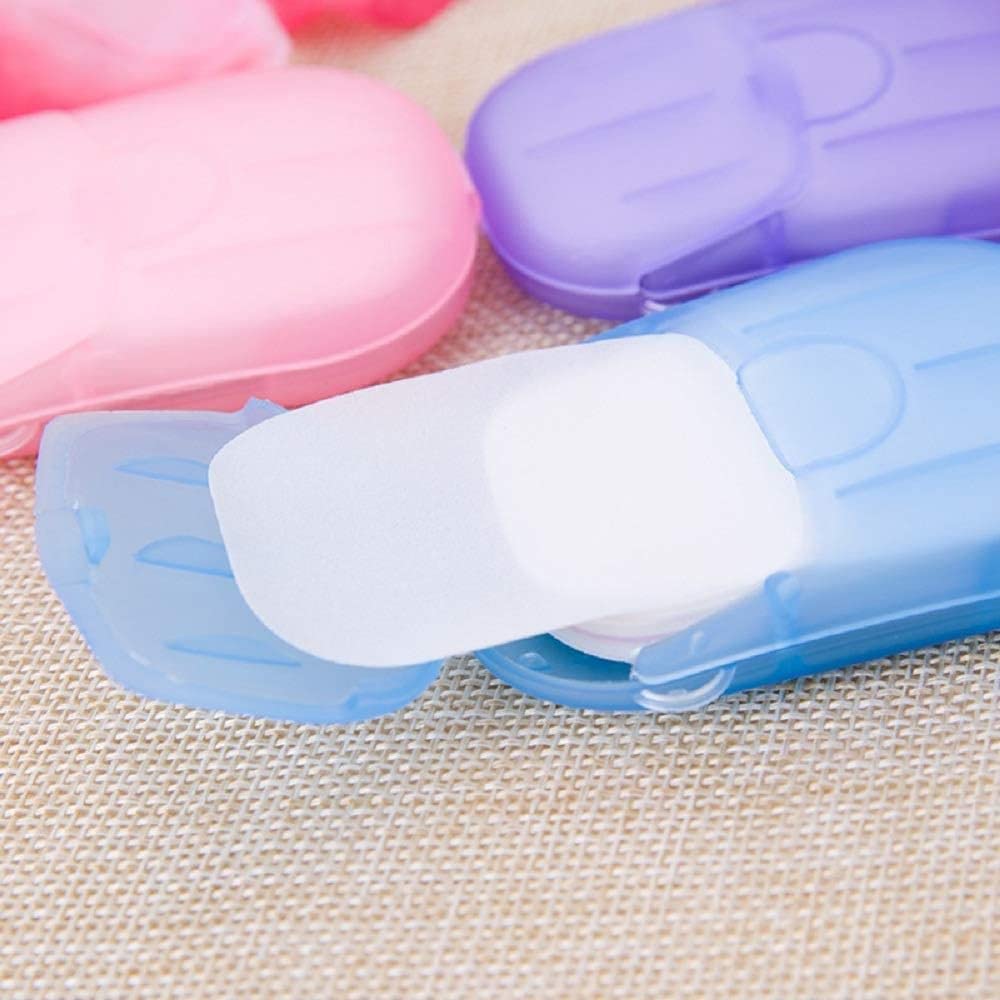 Tanna Enterprise Disposable Mini Paper Soap Sheets - Portable Travel Hand Wash with Fresh Scent, 1-Pack (Multicolor) | Perfect for Camping, Hiking, Gym & Outdoor Activities | Eco-Friendly Hand Cleansing Solution