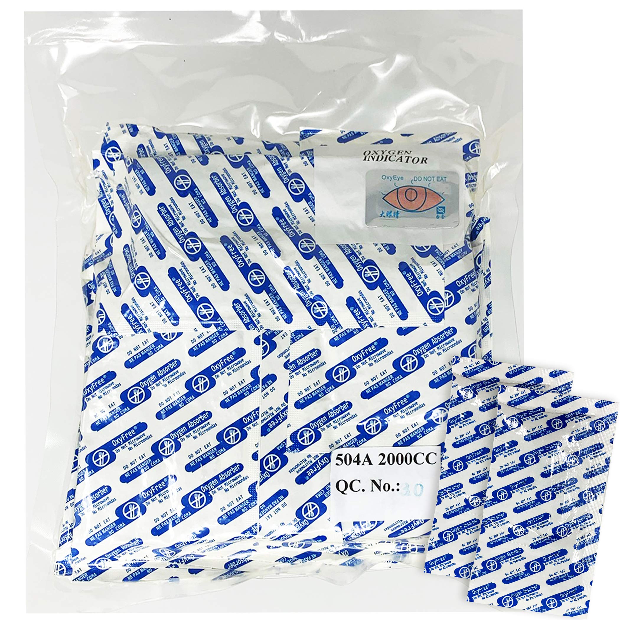 Oxygen Absorbers for Food Storage - 2000cc Pack of 20 | Extend Shelf Life in Mylar Bags & Vacuum Sealer Bags | Perfect for Long-Term Food Preservation, Emergency Kits & Camping Supplies