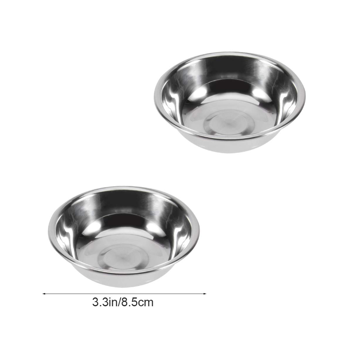 DOITOOL 5PCS Stainless Steel Sushi Dipping Bowls - 3.3 Inch Round Mini Appetizer Plates for Soy Sauce, Wasabi & Seasonings | Perfect for Sushi Restaurants, Home Dining & Japanese Cuisine