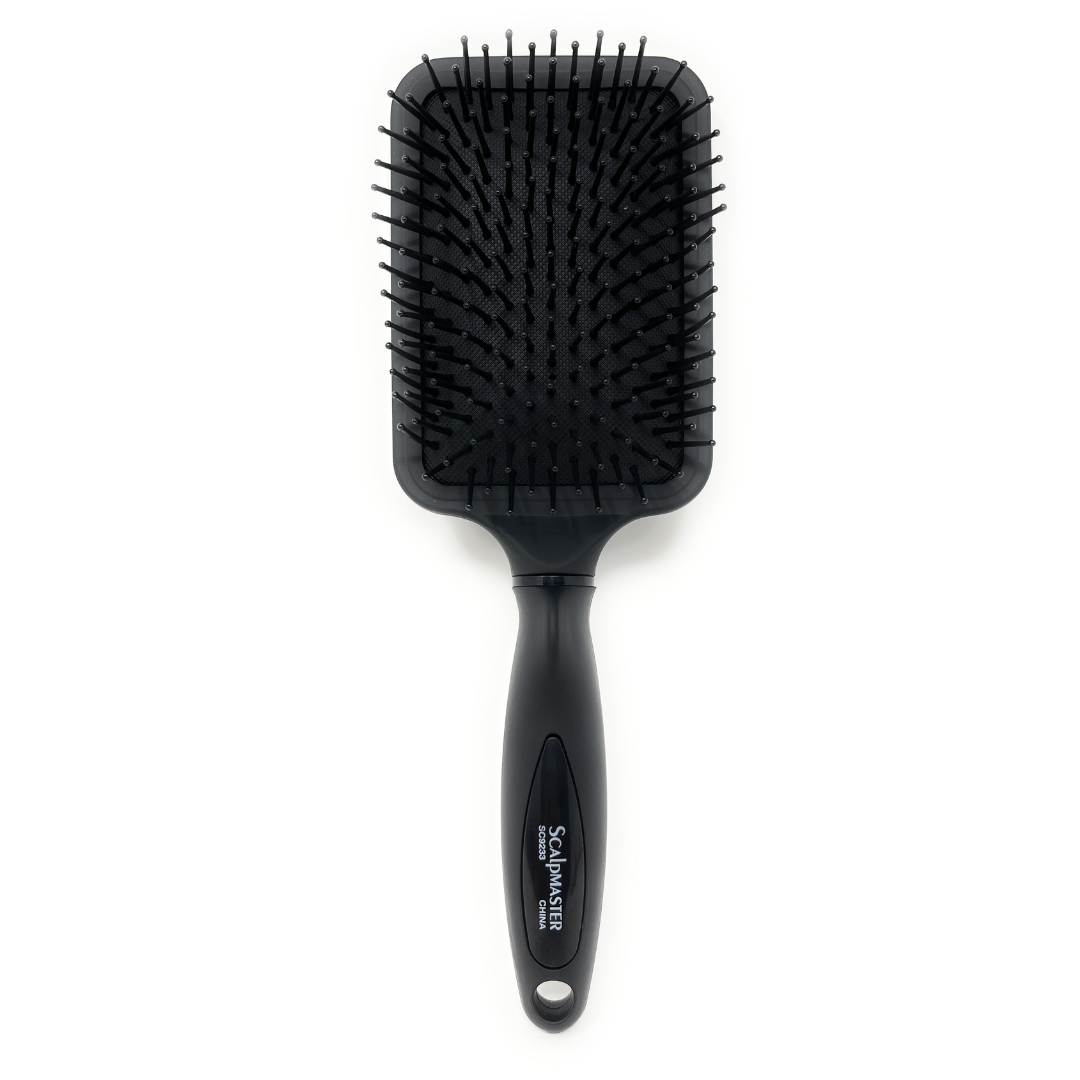 Scalpmaster 13 Row Ball Tip Cushion Paddle Brush for Detangling & Styling - Professional Hair Brush for Smoothing, Volumizing & Shine - Perfect for Home & Salon Use