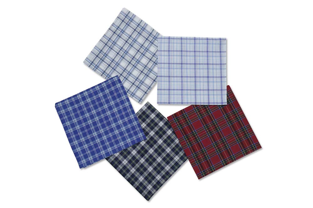 Premium 5-Pack 100% Soft Cotton Men's Pocket Handkerchiefs - Breathable & Absorbent for Everyday Use, Weddings, and Formal Occasions