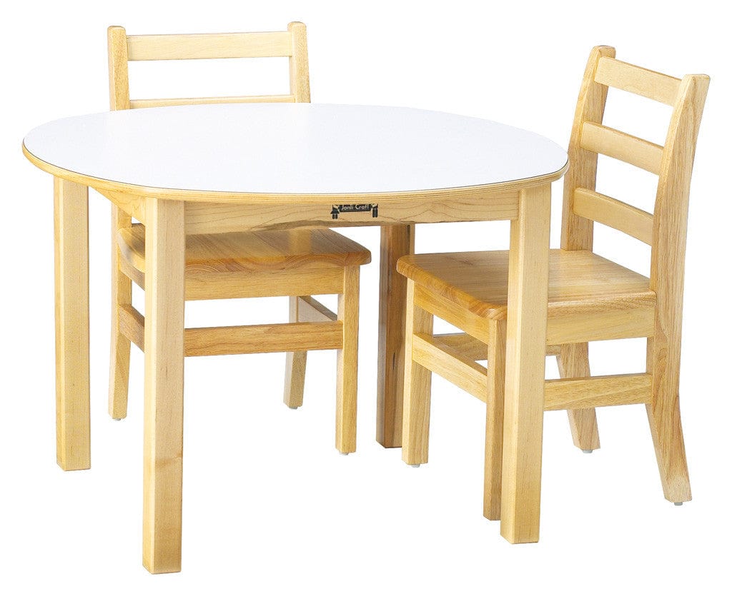 Jonti Craft Solid Wood Ladderback Chairs - Set of 2, Natural Finish, Sturdy Dining Room Chairs for Kitchen, Dining Table, and Farmhouse Decor