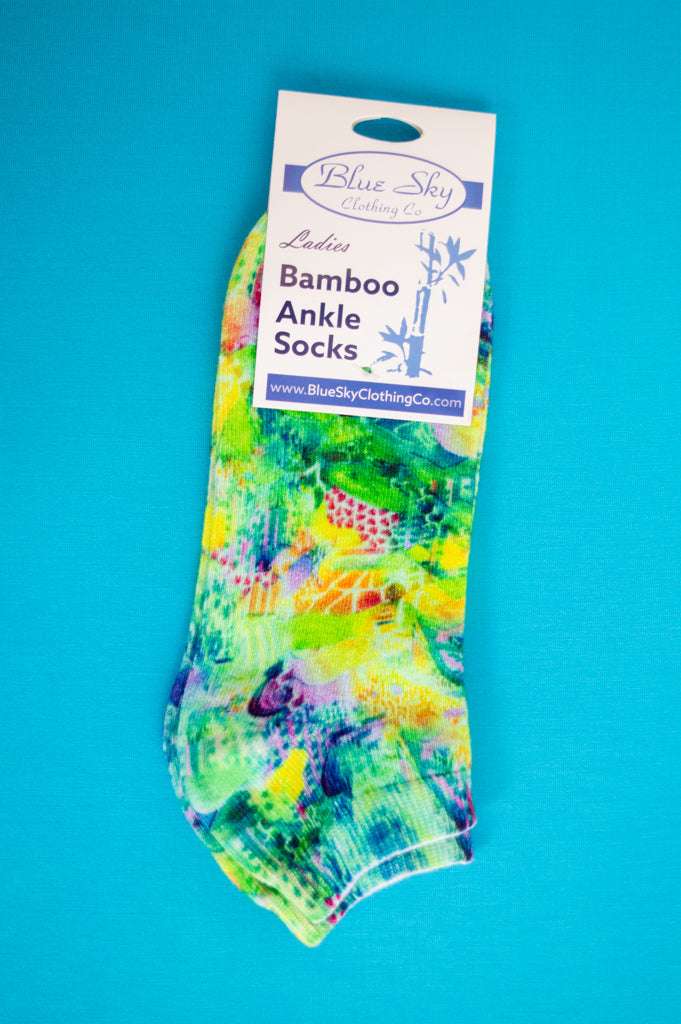 Women's Bamboo Ankle Socks - Soft Breathable Comfort Socks with Assorted Patterns - Perfect for Yoga, Running & Everyday Wear
