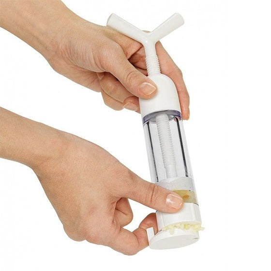 Chef'n Garlic Machine - Stainless Steel Garlic Press & Peeler - Easy to Use Kitchen Gadget for Cooking, Baking & Meal Prep - Perfect for Home Chefs & Garlic Lovers