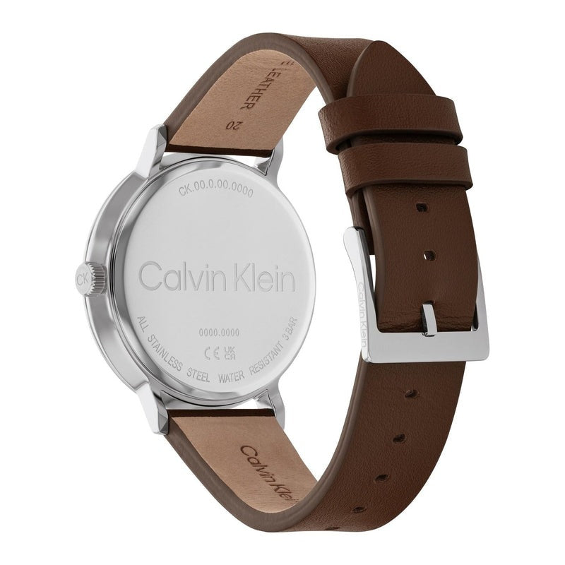 Calvin Klein Modern Green Dial Leather Men's Watch 25200435 - Stylish Casual & Dress Timepiece for Everyday Wear
