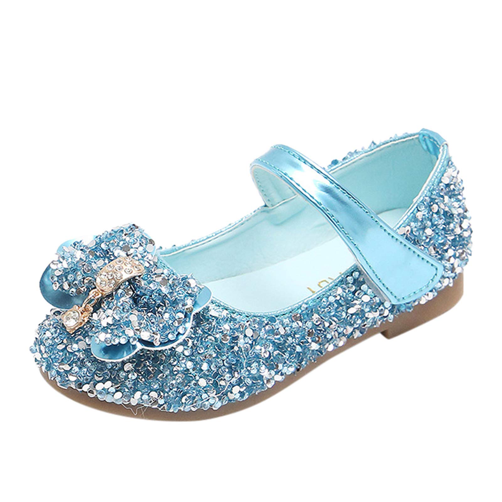 Toddler Girl Mary Jane Shoes - Pearl Bow Ballet Flats for Party & Wedding