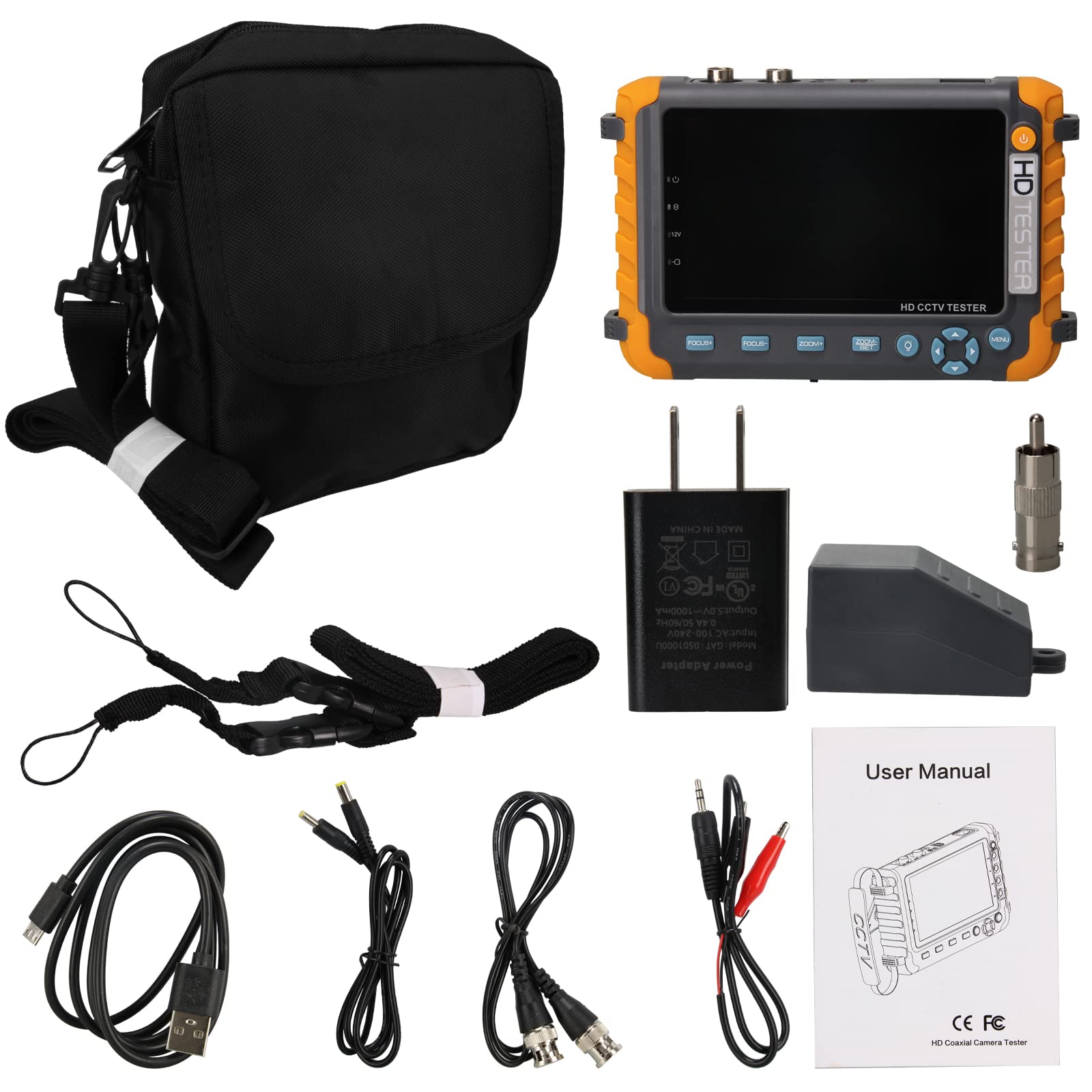 5 Inch CCTV Tester for Analog Cameras - HDMI & VGA Input Monitor - Professional Camera Debugging Tool for Security System Installation & Maintenance (Perfect for Surveillance Technicians & DIY Home Security Setup)