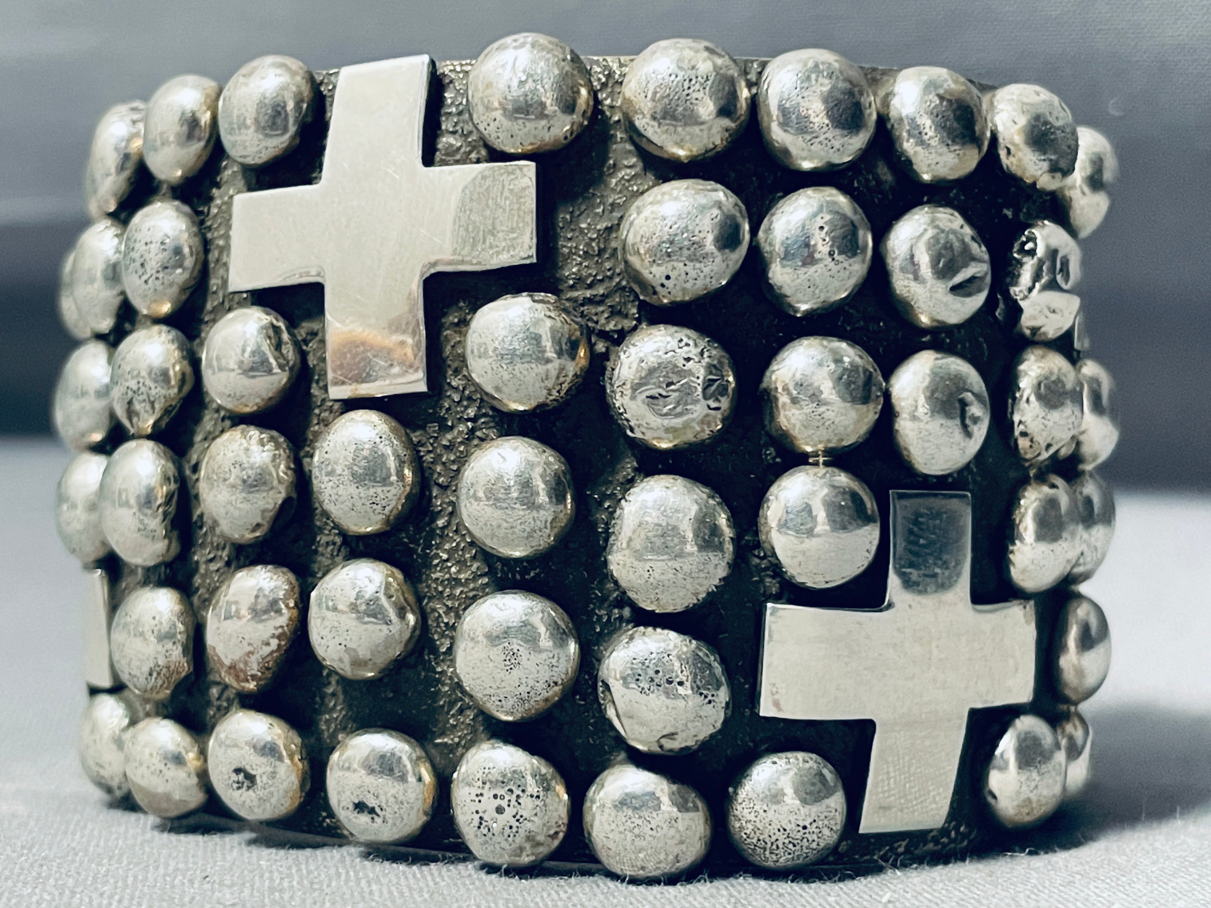 200 Gram Vintage Navajo Sterling Silver Cuff Bracelet - Rare Native American Handcrafted Jewelry for Women, Perfect for Boho Fashion & Special Occasions