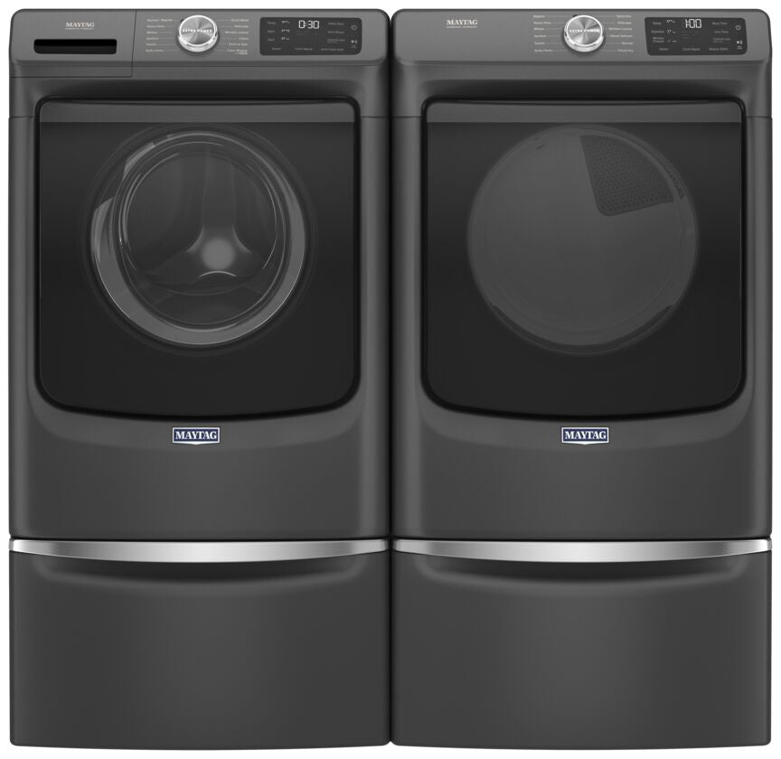 Maytag MGD6630MBK 7.3 cu. ft. Gas Dryer - Volcano Black, Extra Power & Quick Dry Cycle for Large Loads | Perfect for Family Laundry & Heavy-Duty Use