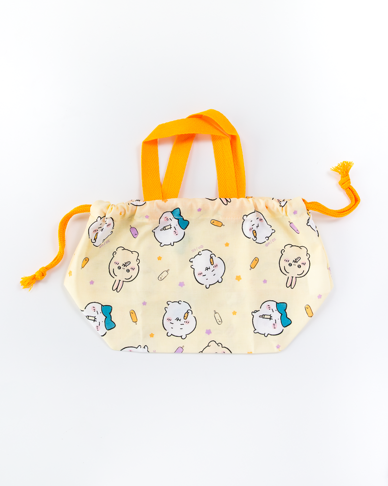 Chiikawa© Cute Anime Drawstring Bento Lunch Bag - Perfect for School, Picnics & Japanese Style Meal Storage