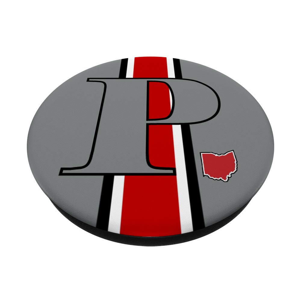 State of Ohio Letter P PopSocket PopGrip: Swappable Phone & Tablet Grip for Secure Hold, Perfect for Travel, Work, and Everyday Use