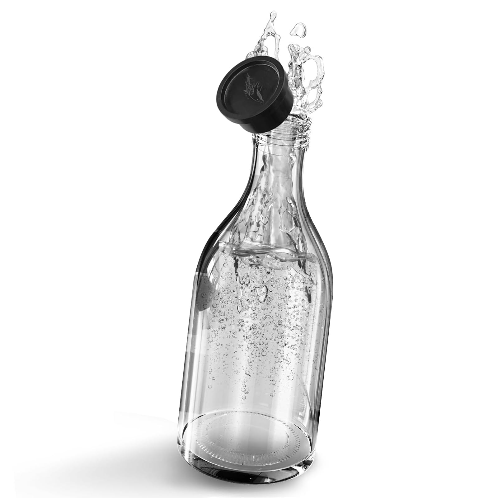 Mate of Steel® 30oz Glass Bottle for SodaStream Crystal 2.0 - Dishwasher Safe, BPA-Free Replacement Water Bottle | Perfect for Sparkling Water, Homemade Soda & Carbonated Drinks at Home