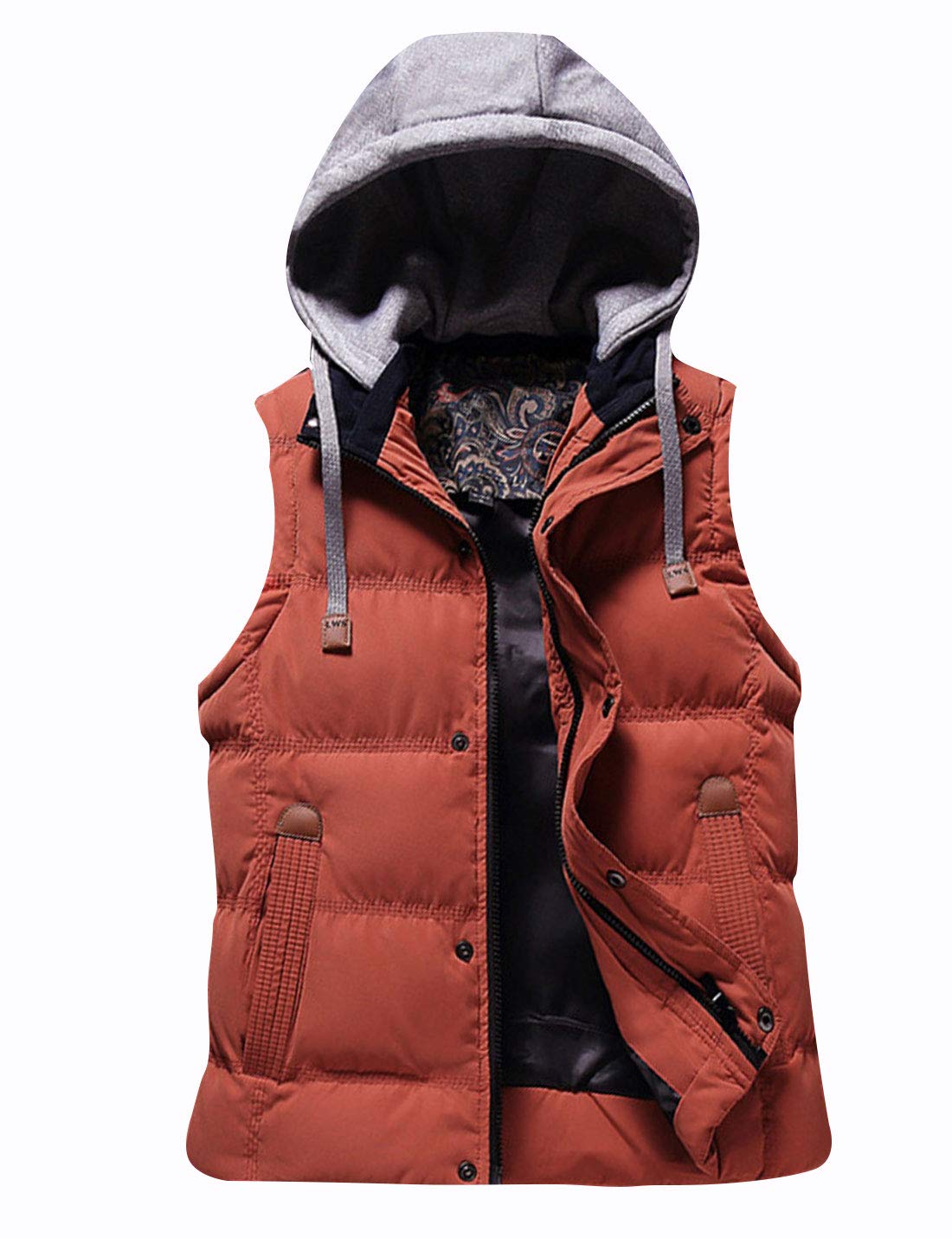 Omoone Men's Sleeveless Puffer Down Vest - Lightweight Quilted Hooded Jacket for Winter | Warm Casual Outerwear for Hiking, Camping & Outdoor Activities