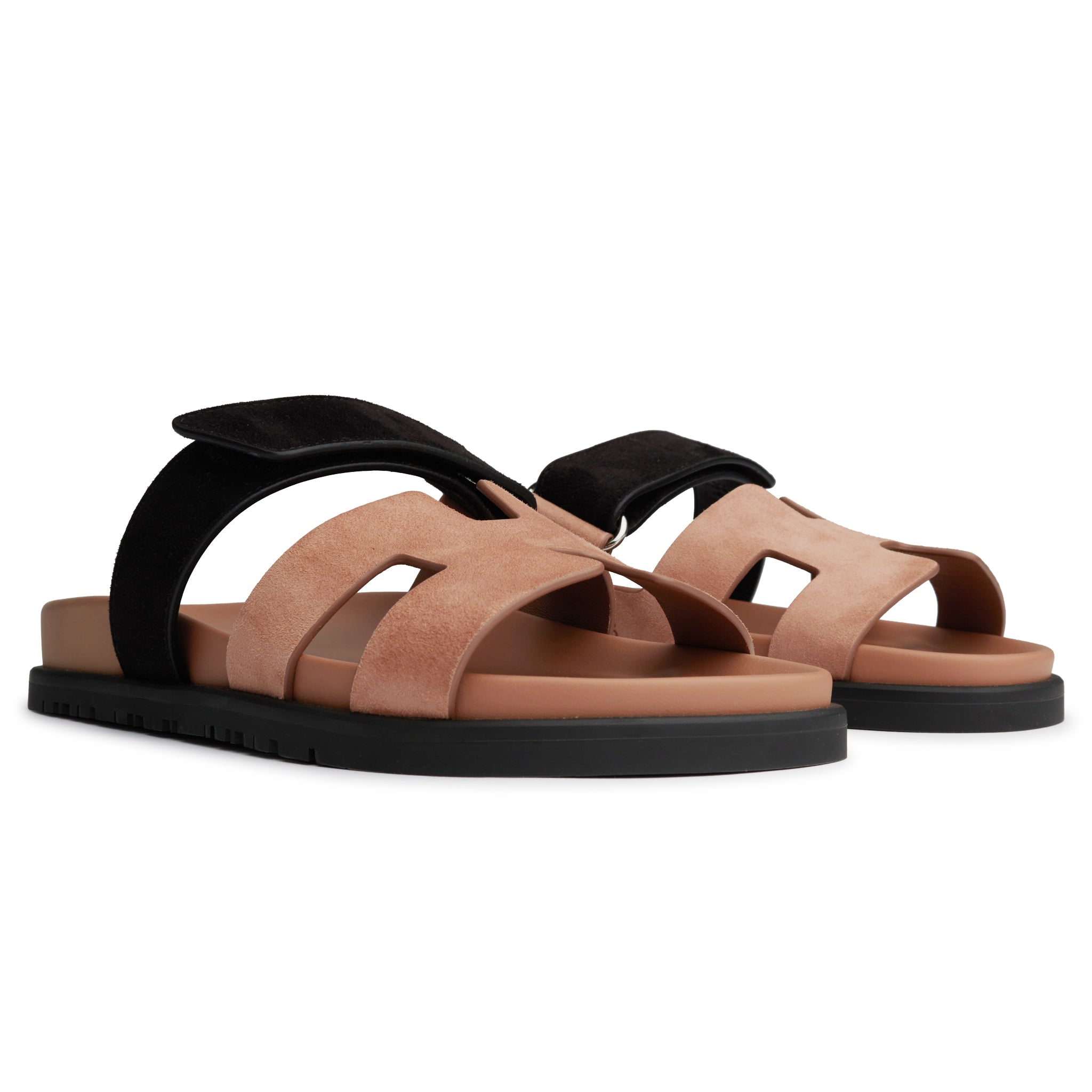 Hermès Paris Chypre Rose Perle Sandals for Women - Luxury Pearl Pink Leather Slides - Perfect for Summer Vacations & Beach Weddings