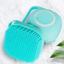 Exfoliating Silicone Bath Brush with Soap Dispenser - Soft Shower Scrubber for Body Massage & Skin Care | Perfect for Men, Women & Kids | SPA, Exfoliation & Relaxation at Home