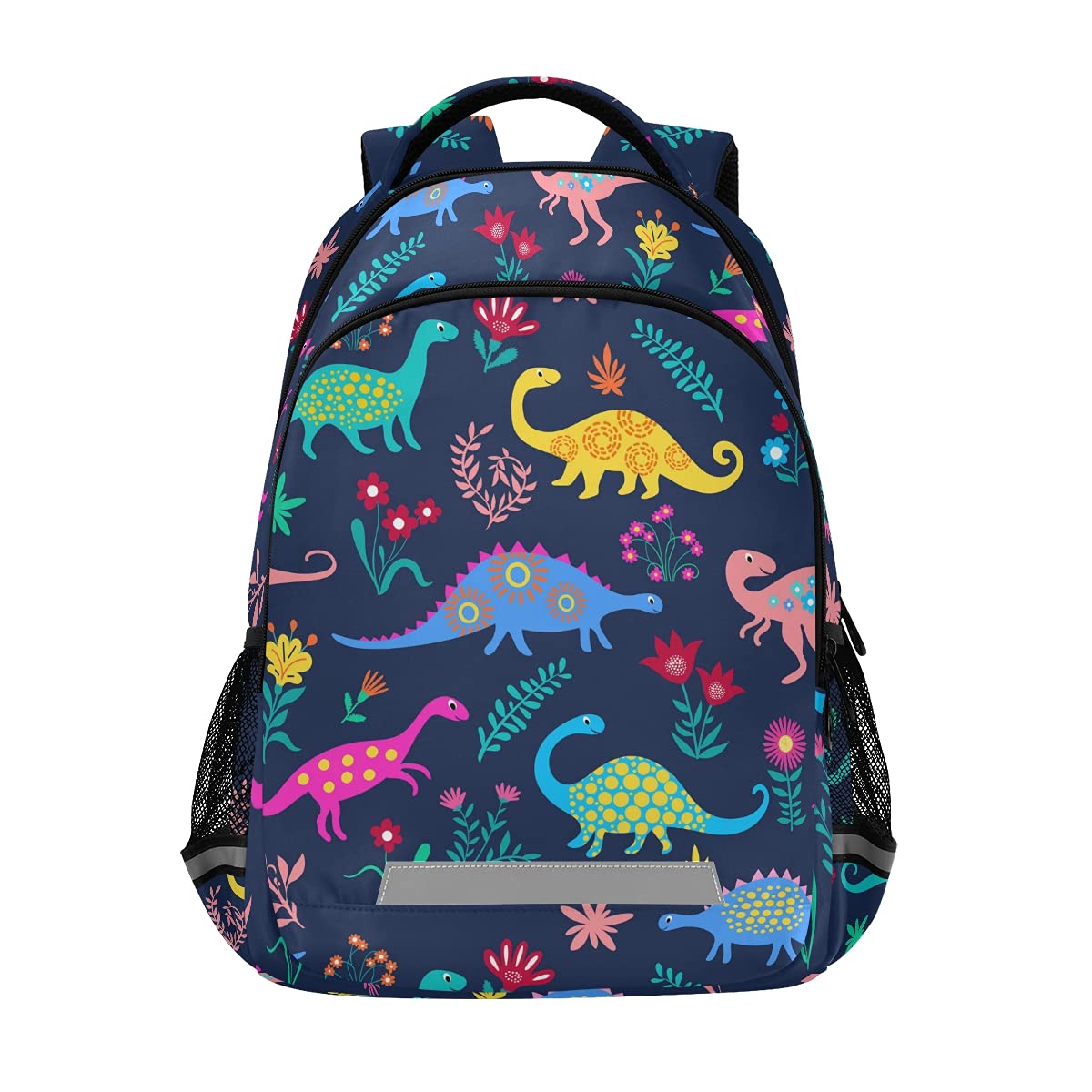 Durable Kids Backpack with Chest Strap - Cute Dinosaur Design School & Travel Backpack for Boys & Girls - Lightweight Laptop Rucksack for Hiking, Camping & Daily Use