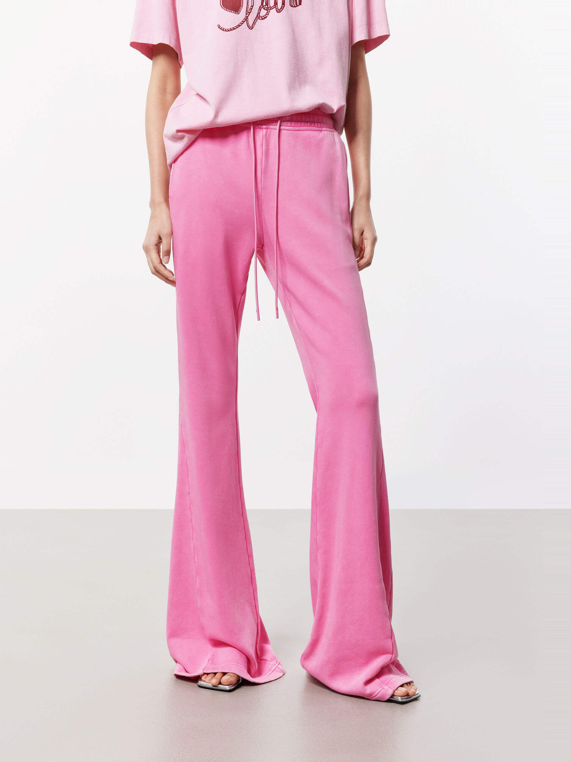**Flared Pants with Drawstring Waist - Women's High Waist Wide Leg Trousers for Casual & Office Wear**    *Optimized for Google SEO, includes key search terms like 