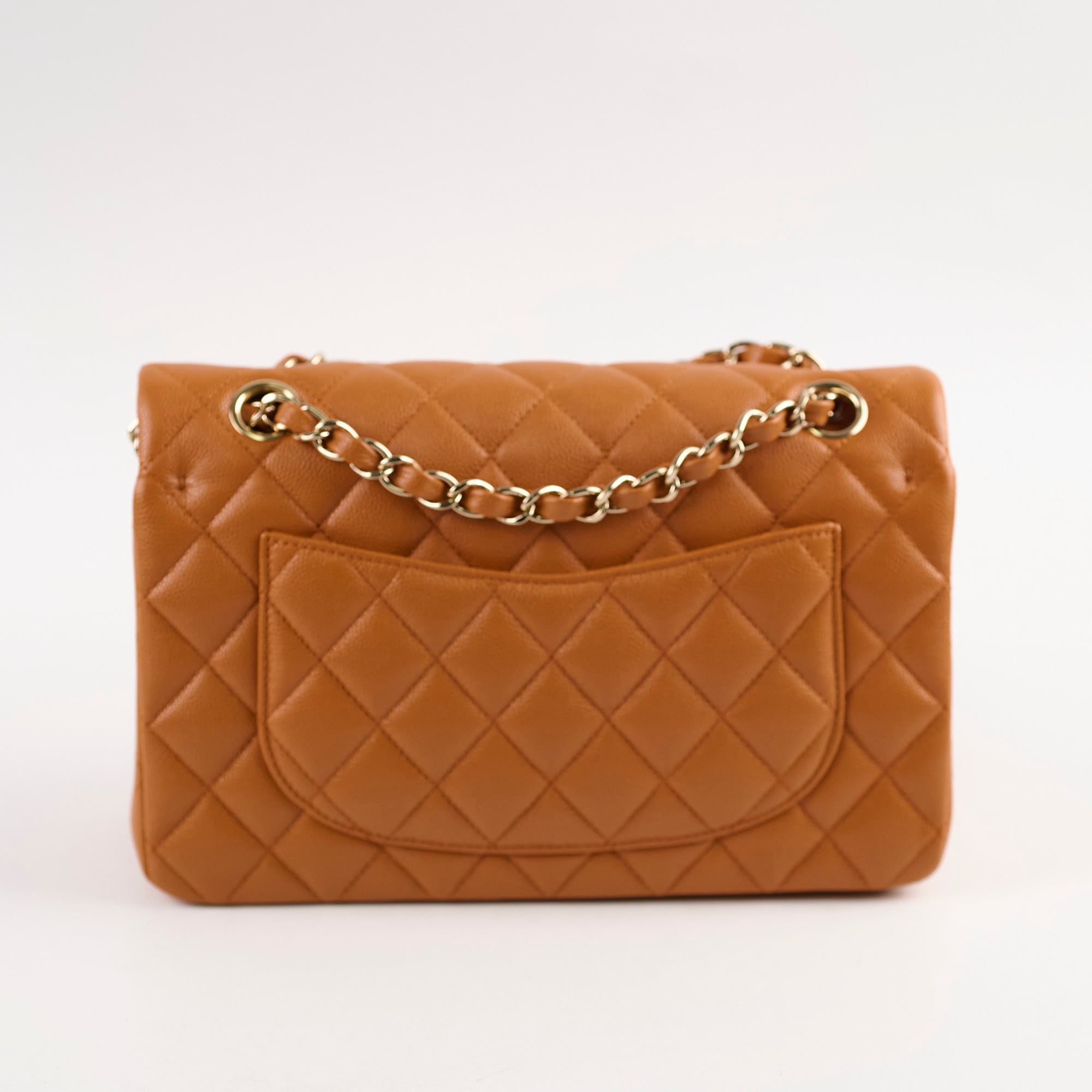 Chanel Small Classic Double Flap Bag in Caramel Caviar Leather - Luxury Crossbody Purse for Women, Perfect for Date Night & Special Occasions