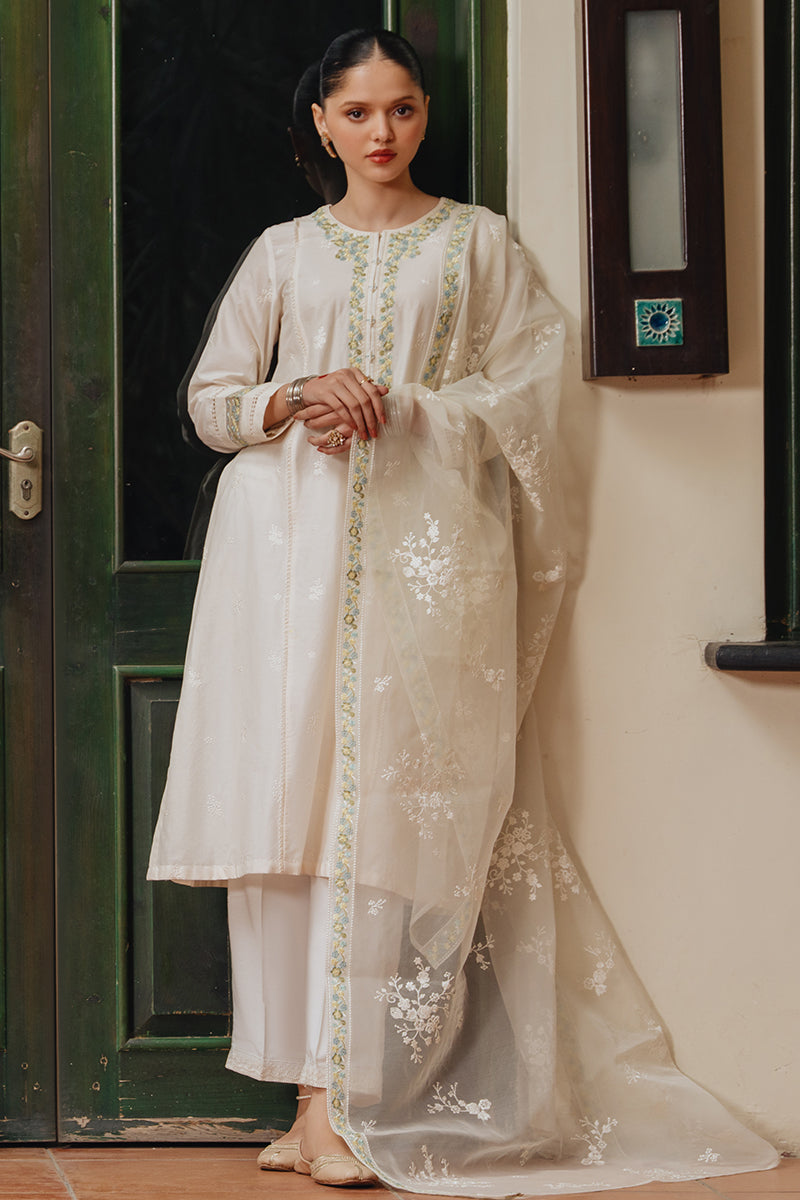 MOON FLOWER 2-Piece Ethnic Outfit Set (Embroidered Top & Dupatta Scarf) for Women | Boho Chic Indian Kurti & Shawl | Perfect for Festivals, Weddings & Cultural Events