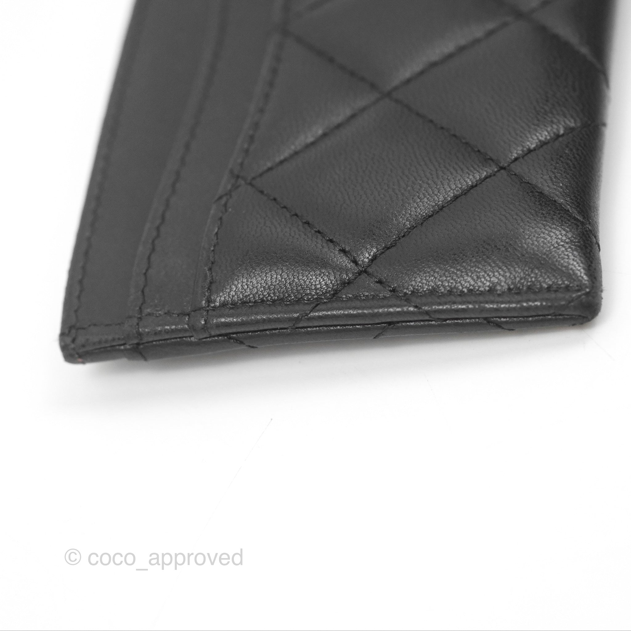 Chanel Classic Flat Card Holder Black Lambskin Gold Hardware - Luxury Slim Wallet for Women, Perfect for Everyday Use & Gift Giving