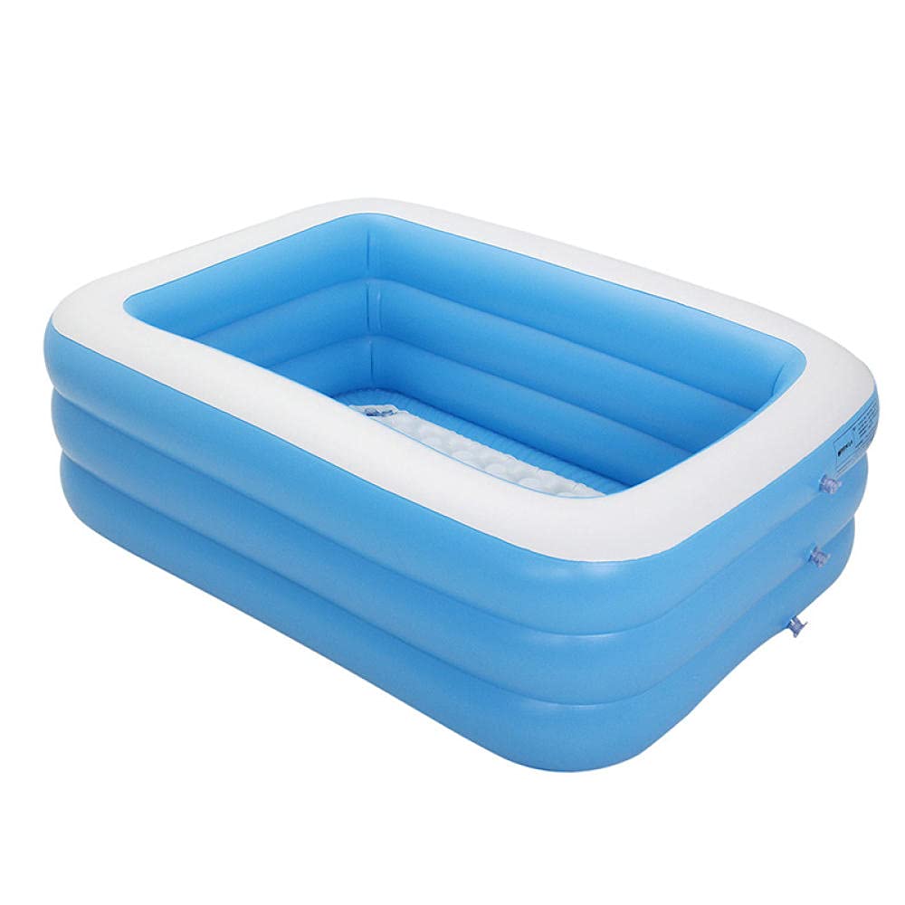 Premium Inflatable Family Swimming Pool - 1.8m Large Outdoor Square Pool for Kids & Adults | Durable Swim Center for Backyard, Beach & Summer Fun | Paradise Seaside Design for Ultimate Relaxation