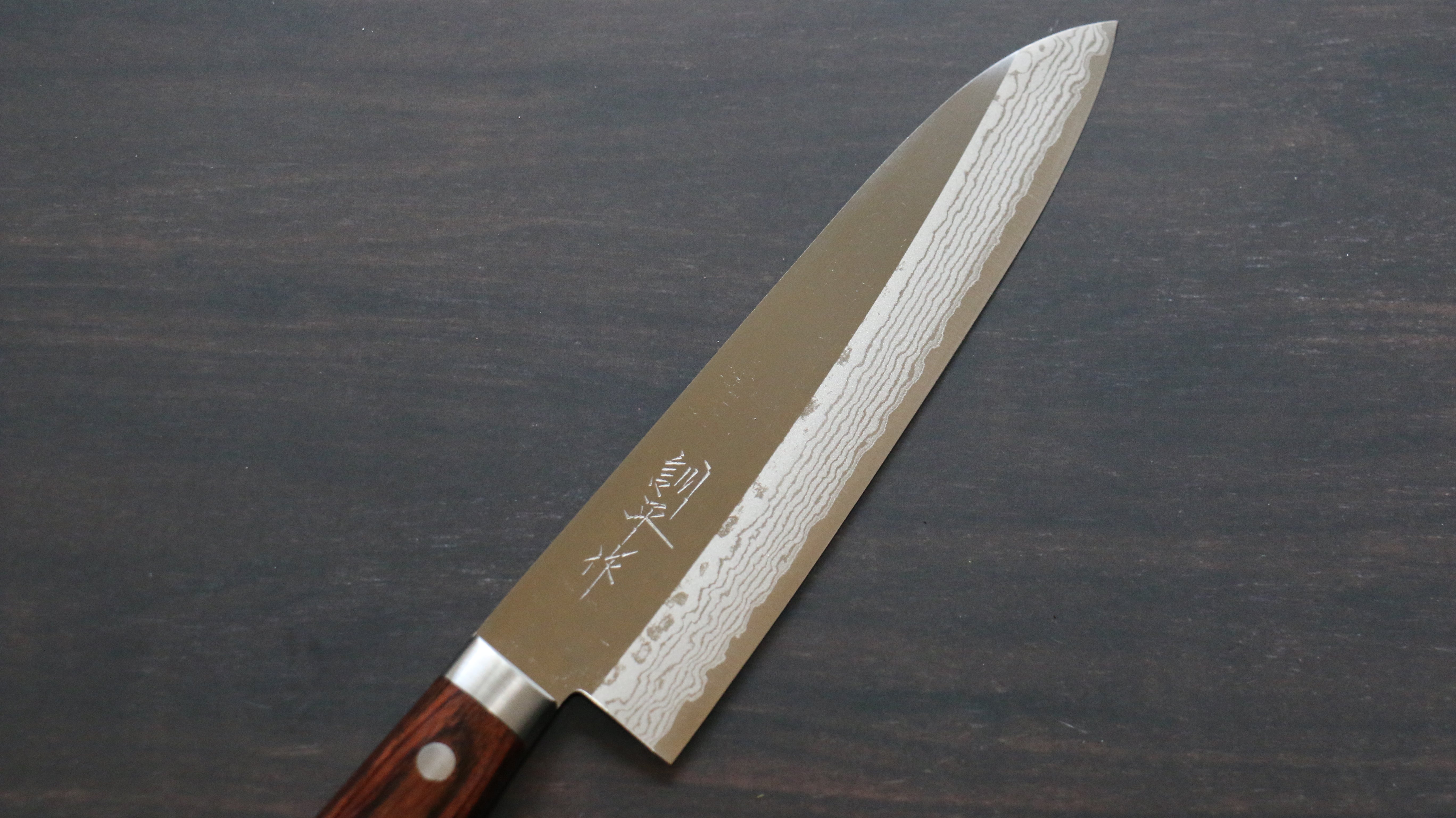 Premium Kunihira Sairyu VG10 Damascus Gyuto Chef Knife 180mm - Japanese High Carbon Stainless Steel Blade with Mahogany Handle - Perfect for Sushi, Meat Slicing & Professional Kitchen Use