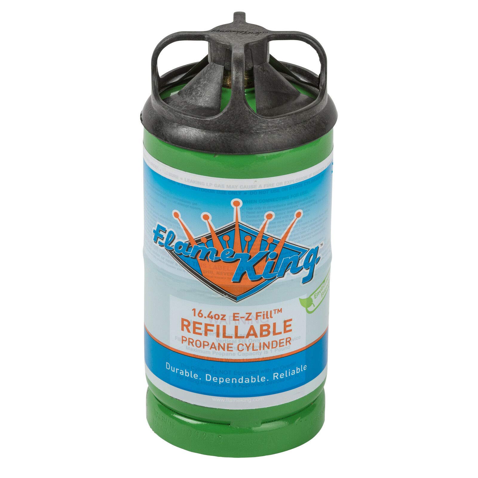 18,000 BTU Portable Propane Heater for Indoor & Outdoor Use - Garage, Camping, Patio Heating | Compatible with Flame King Refillable 1LB Propane Tank - Safe & Legal Reusable Cylinder for Backyard, Workshop & Emergency Heating