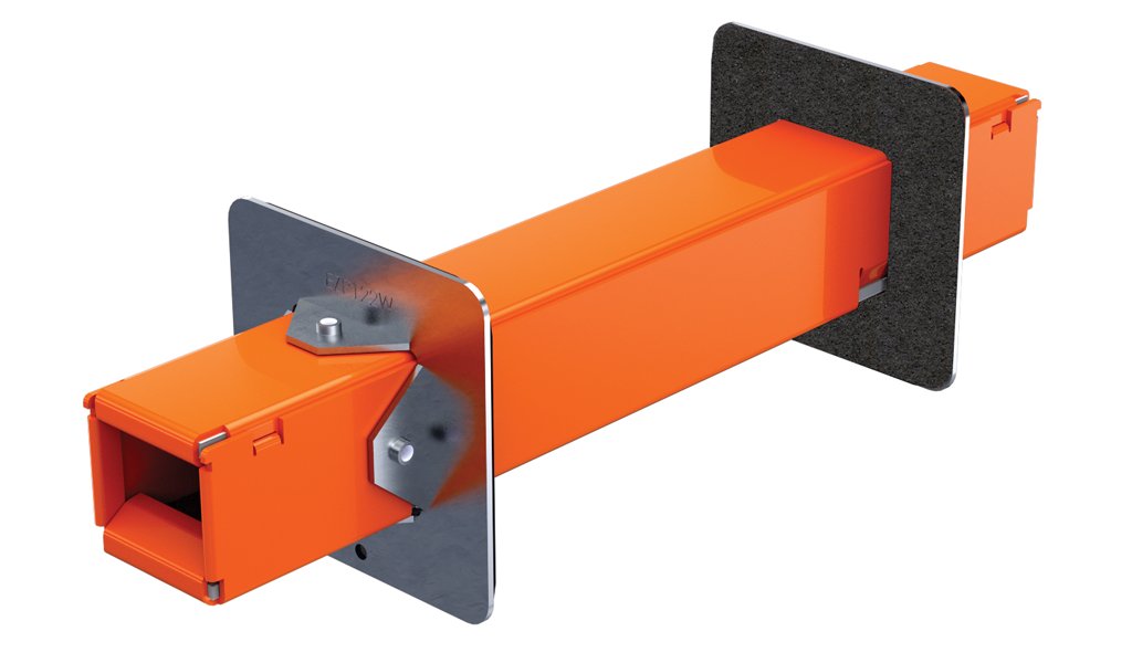 EZ Path (EZD22) Series 22 Fire Rated Barrier Pathway Full Kit - 1.5 Inch Square Opening with Wall Plates & Labels - Perfect for Commercial Buildings and Data Center Cable Management