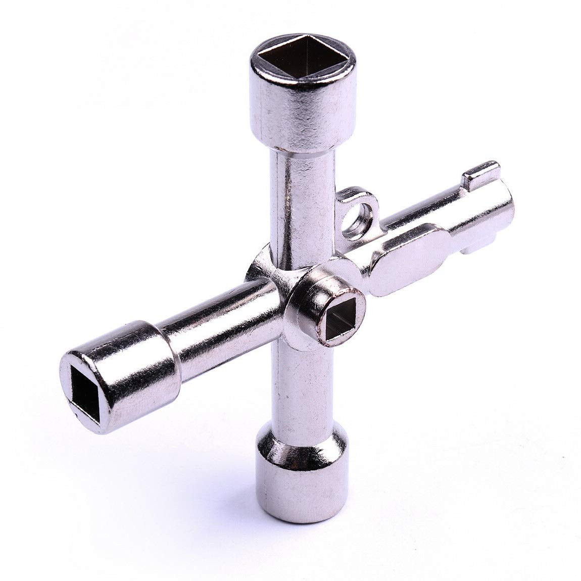 4-in-1 Utility Key for Electrical Cabinet, Gas & Water Valves - Plumber Tool