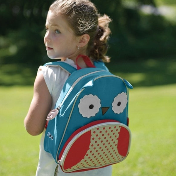 Skip Hop Zoo Little Kid Backpack - Owl Design, Cute Animal Print School Bag for Boys & Girls, Lightweight & Durable for Preschool, Kindergarten & Daycare - Perfect for School, Travel & Everyday Use