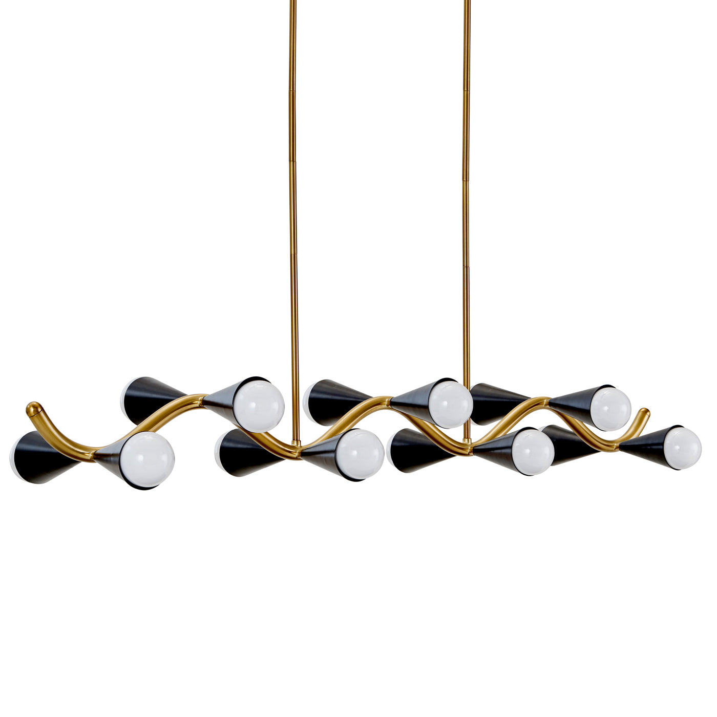 Caracas Wave Chandelier - Modern Crystal Ceiling Light Fixture for Dining Room, Living Room & Bedroom | Elegant Home Decor Lighting