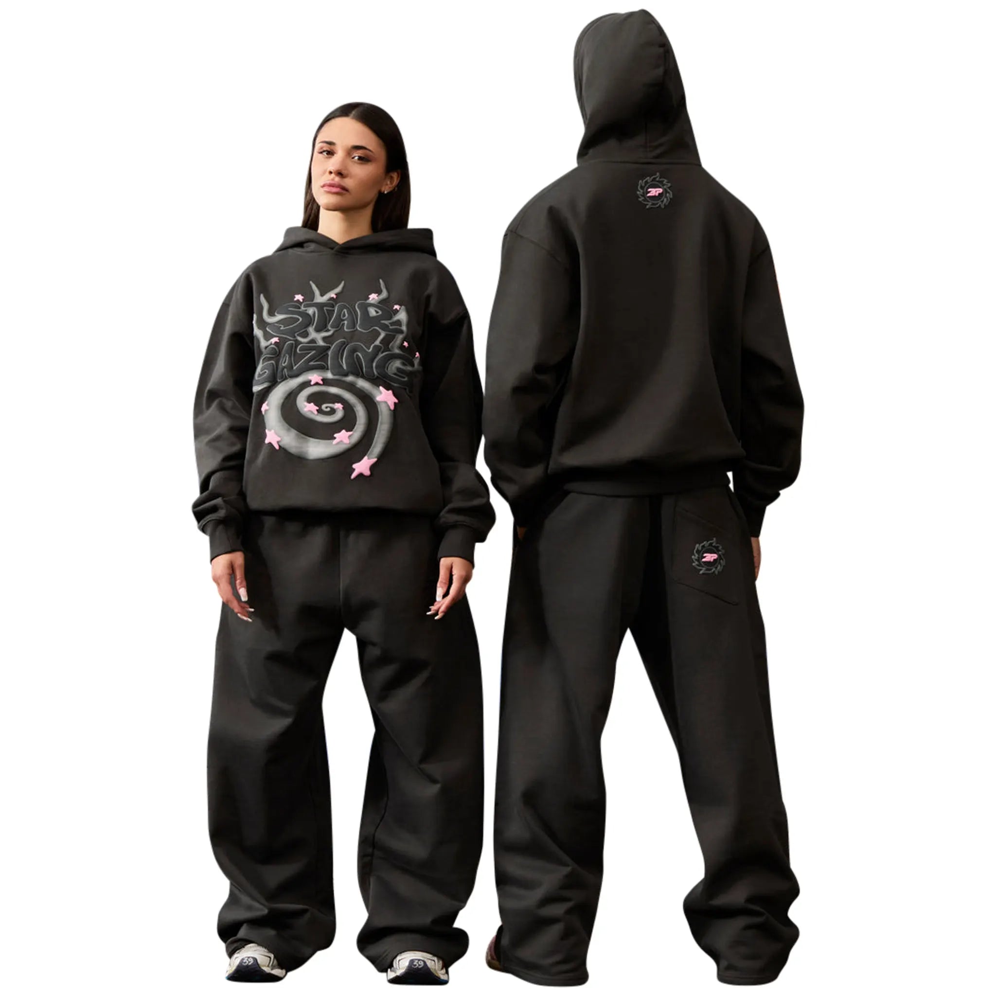 Broken Planet Stargazing Soot Black Hoodie - Men's & Women's Casual Pullover Sweatshirt for Streetwear, Outdoor Stargazing, and Urban Fashion