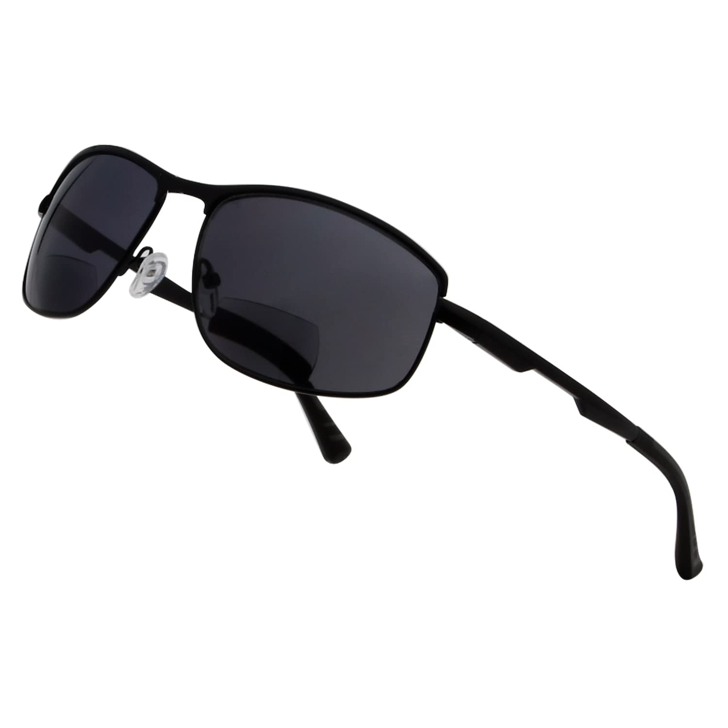 BFOCO Bifocal Sunglasses for Women & Men - Spring Hinge Reading Glasses with 3.00 Magnification (Black) - Perfect for Outdoor Reading, Driving & Fishing