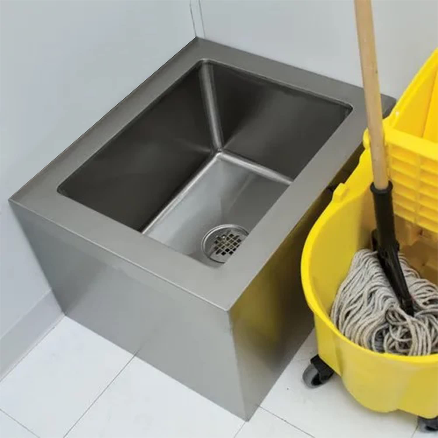 Commercial Grade 304 Stainless Steel Floor Mop Sink with NSF Certification (19