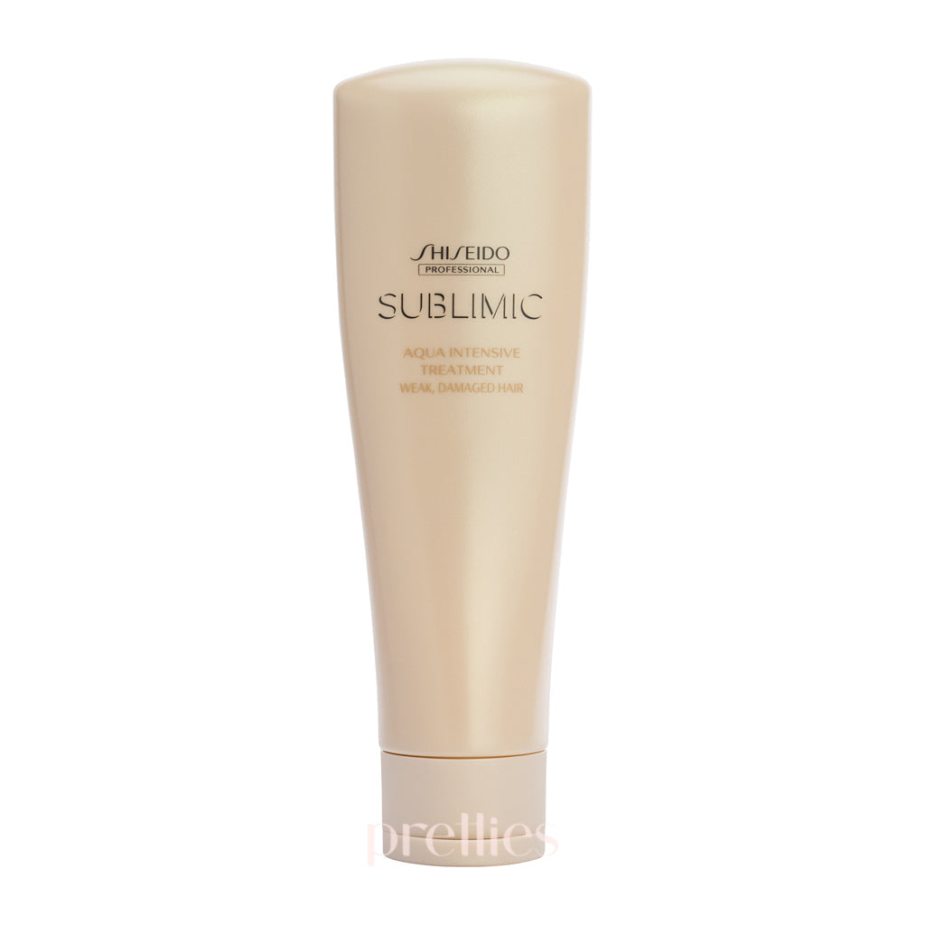 Shiseido SUBLIMIC Aqua Intensive Treatment for Weak & Damaged Hair - Golden 250g | Deep Hydrating Hair Repair Mask for Dry, Brittle Hair | Perfect for Salon-Quality Hair Care at Home