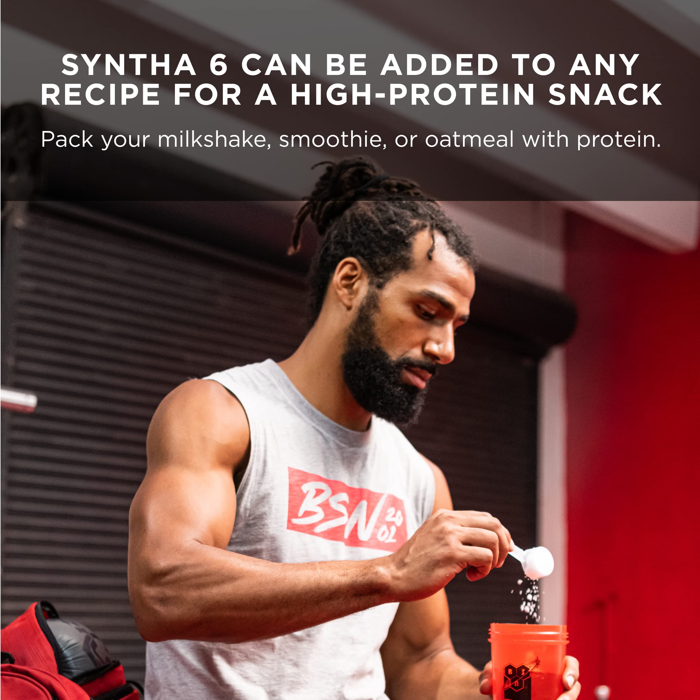 BSN SYNTHA-6 EDGE Protein Powder - Hydrolyzed Whey, Micellar Casein & Milk Protein Isolate - Low Sugar, 24g Protein, Cookies & Cream Flavor (48 Servings) - Perfect for Post-Workout Recovery & Muscle Building