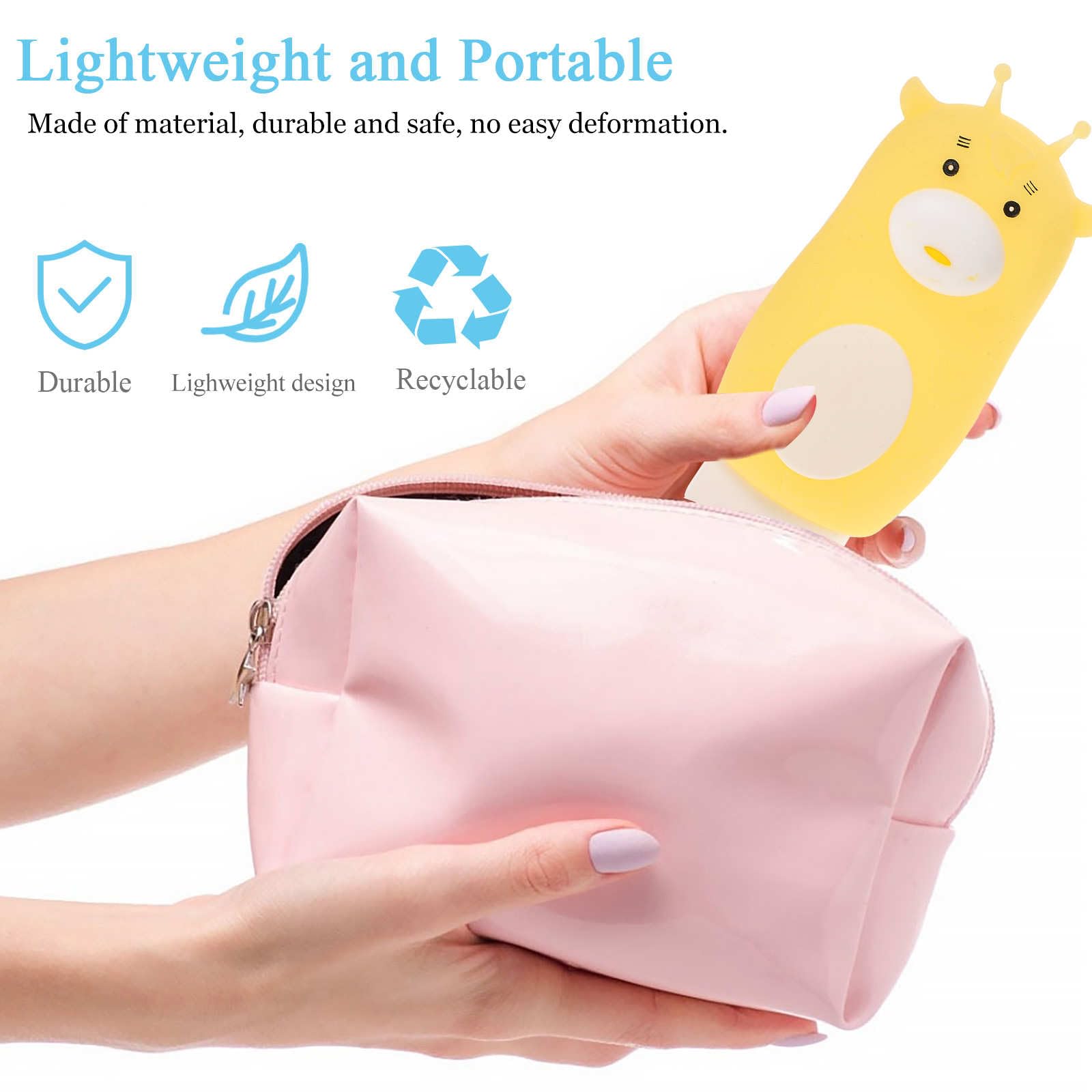 PRETYZOOM 3-Pack Leakproof Travel Bottles Set - Cute Animal Design Squeezable Toiletry Containers for Shampoo, Conditioner & Lotion (Random Styles) - Perfect for Air Travel, Gym & Vacation Essentials