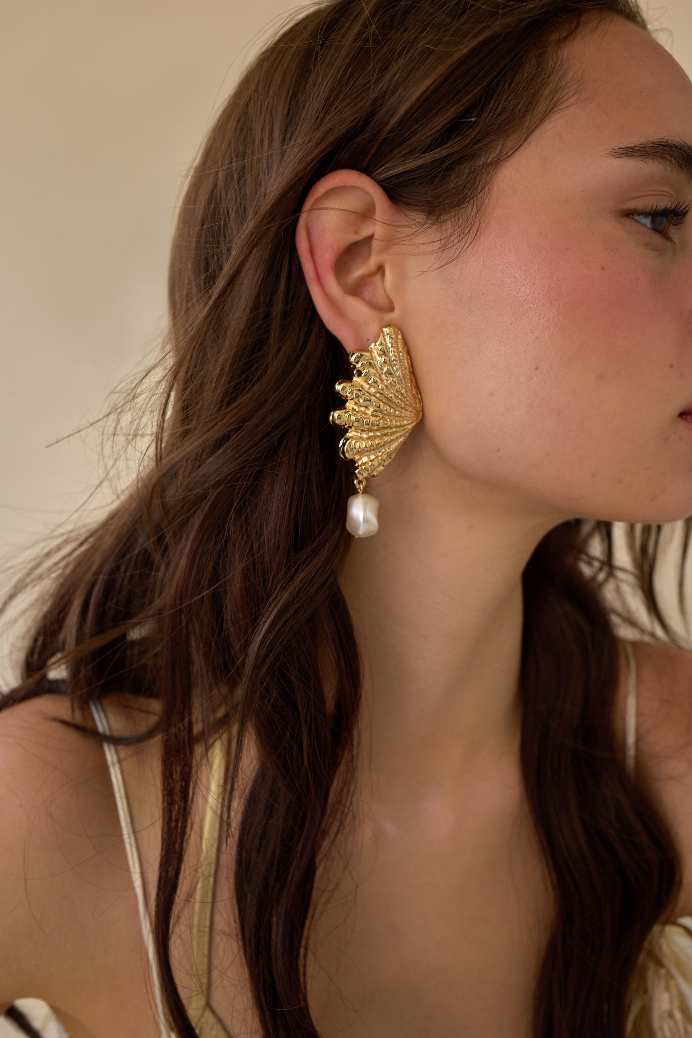 Nadia Pearl Earrings for Women - Elegant Freshwater Pearl Stud Earrings - Hypoallergenic & Shiny - Perfect for Weddings, Parties & Everyday Wear