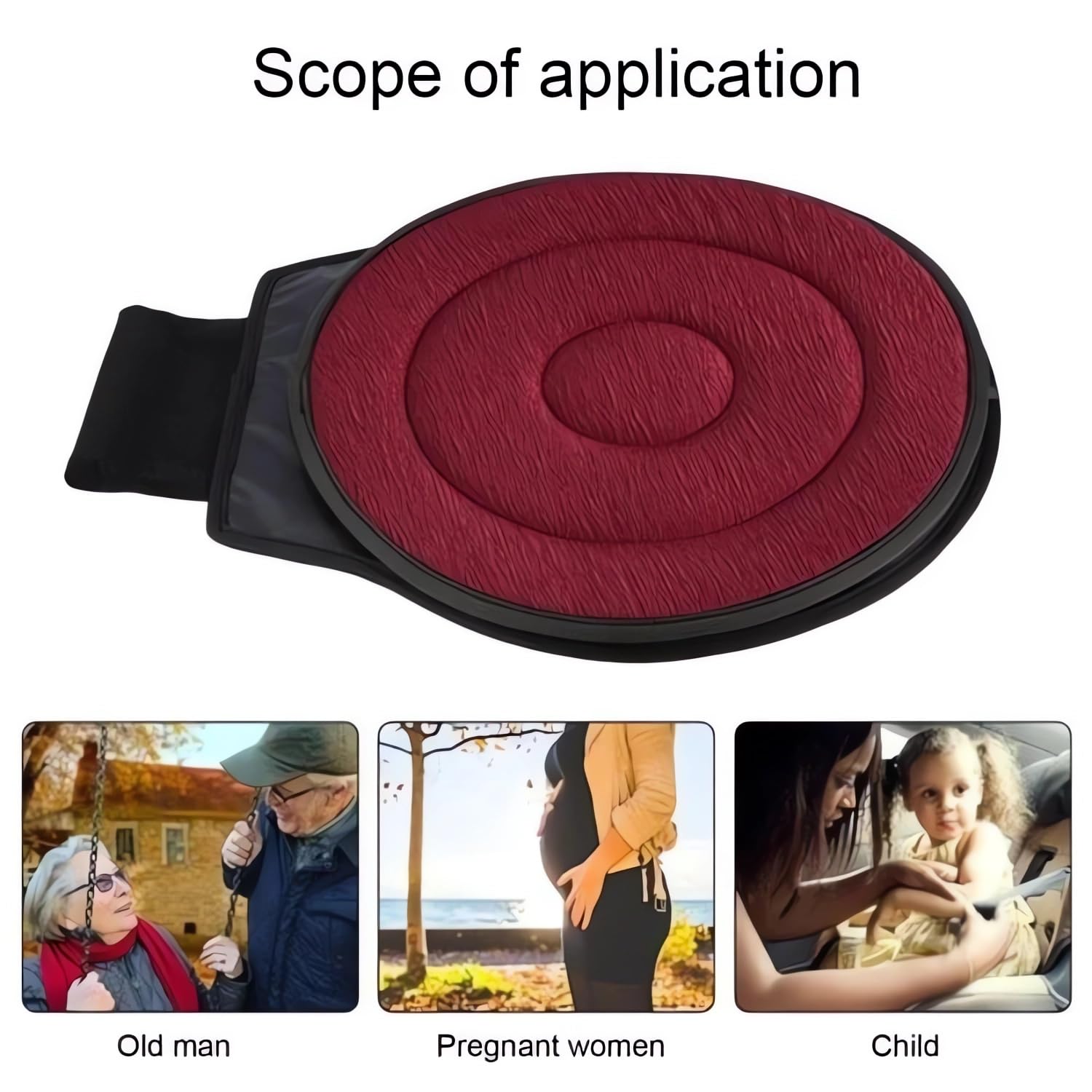 360° Rotating Car Seat Cushion with Memory Foam - Non-Slip Swivel Seat Cushion for Elderly Support & Comfort, Portable Universal Car Seat Pad for All Vehicles (Gray) | Perfect for Long Drives, Road Trips & Daily Commutes