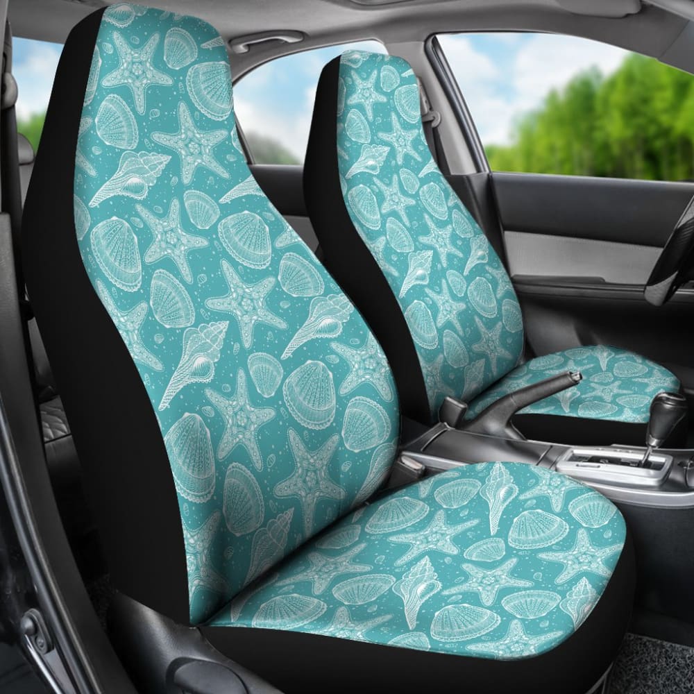 Premium Sea Shell Car Seat Covers - Breathable & Durable Auto Seat Protectors for Cars, SUVs & Trucks | Perfect for Beach Lovers, Summer Road Trips & Coastal Decor
